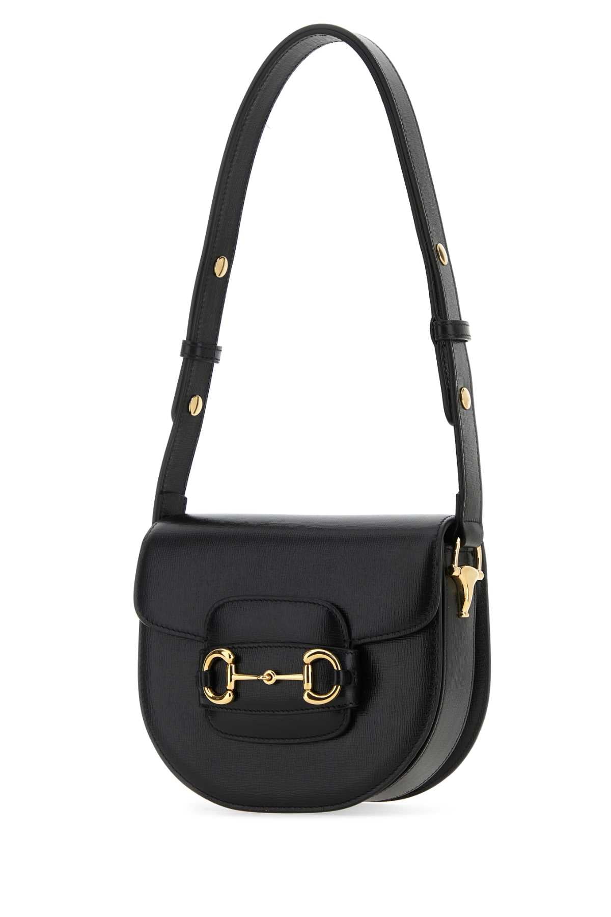 Gucci Women Black Leather Mini Gucci Horsebit 1955 Shoulder Bag