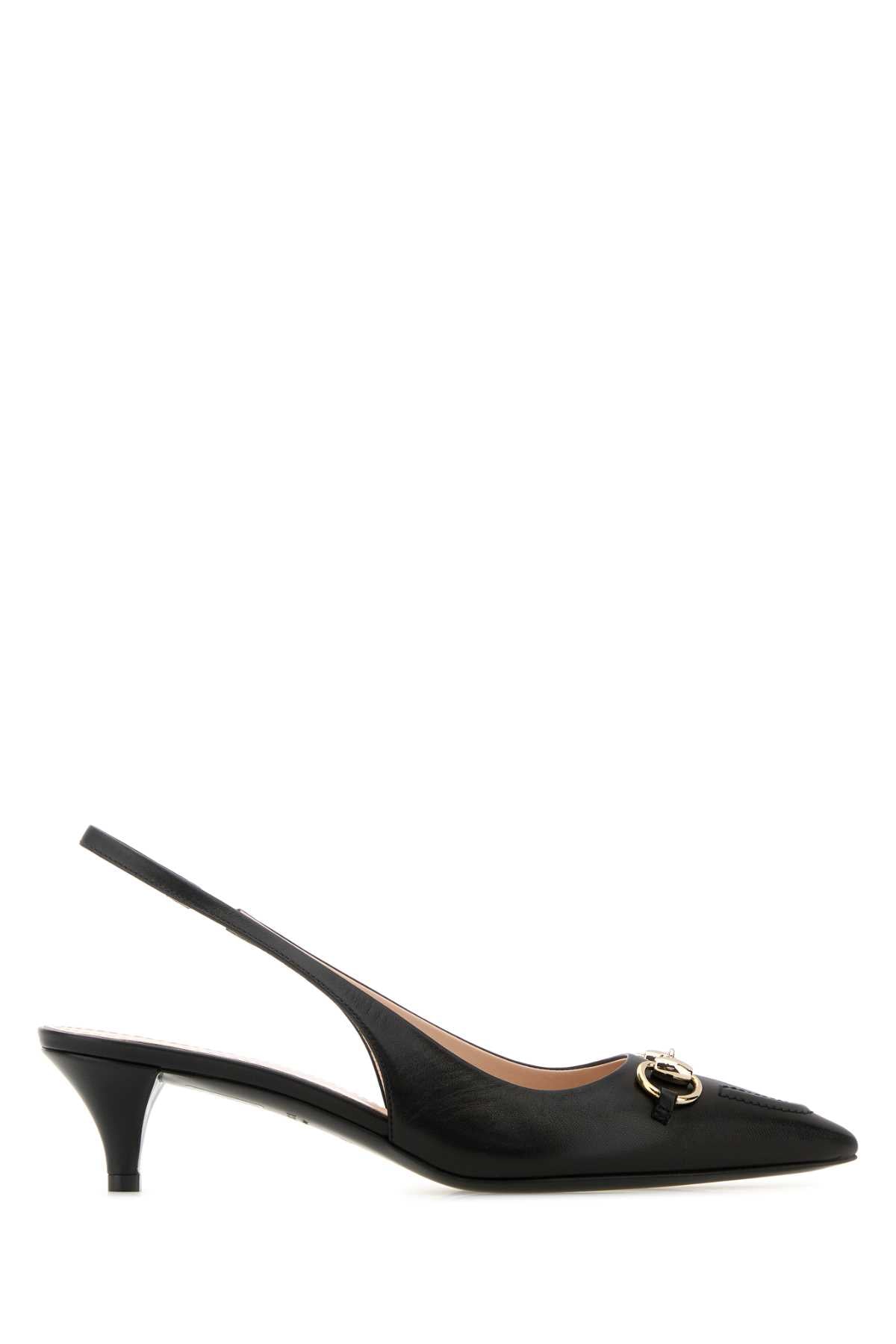 Gucci Women Black Leather Pumps