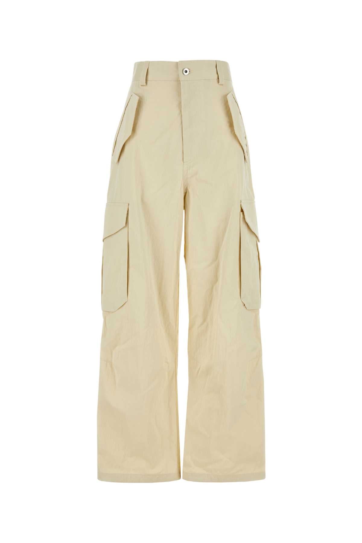 Bottega Veneta Women Sand Cotton Blend Cargo Pant