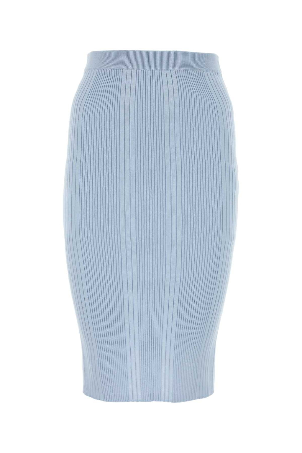 Bottega Veneta Women Pastel Light-Blue Cotton Skirt