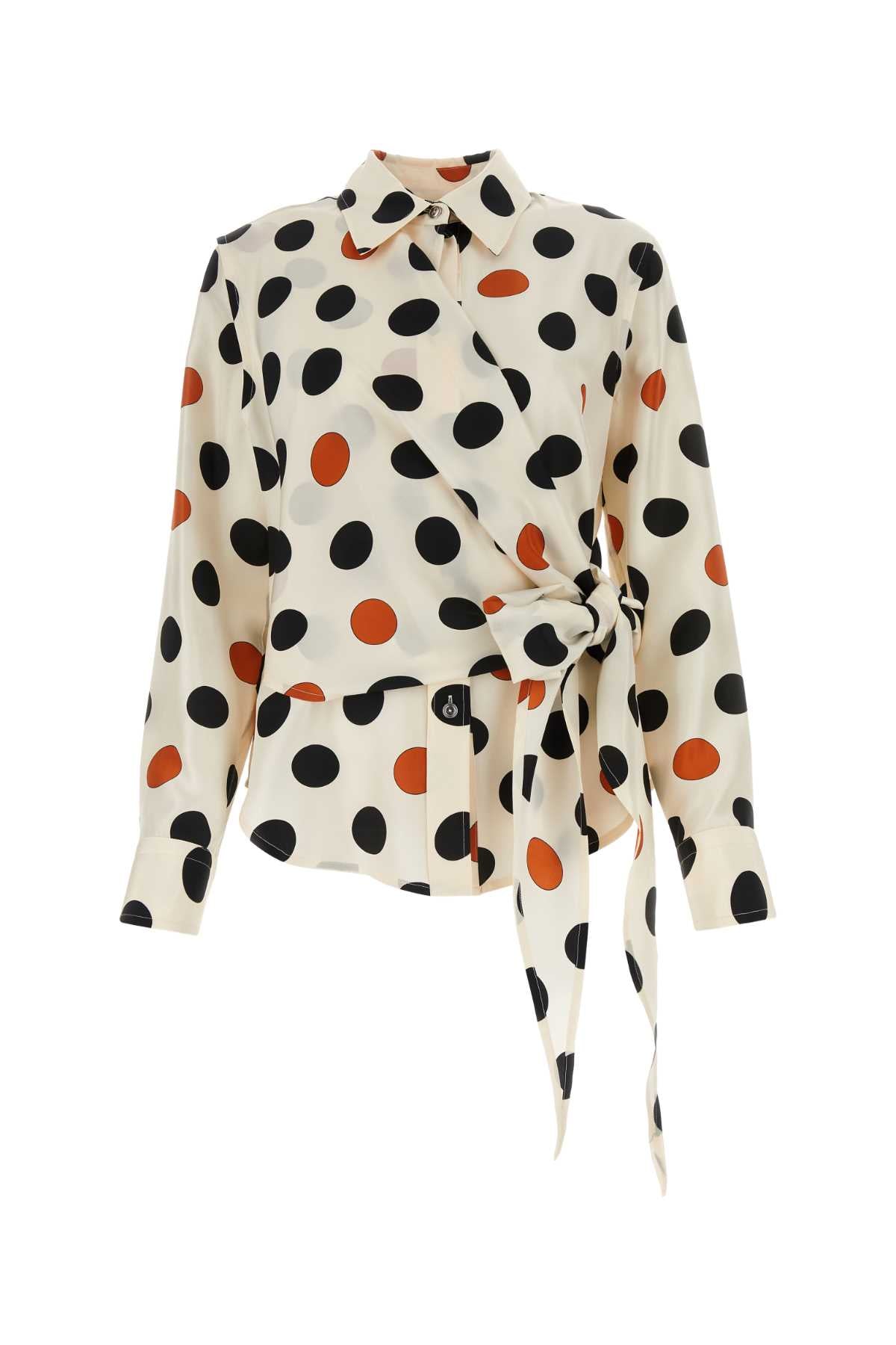 Bottega Veneta Women Printed Silk Shirt