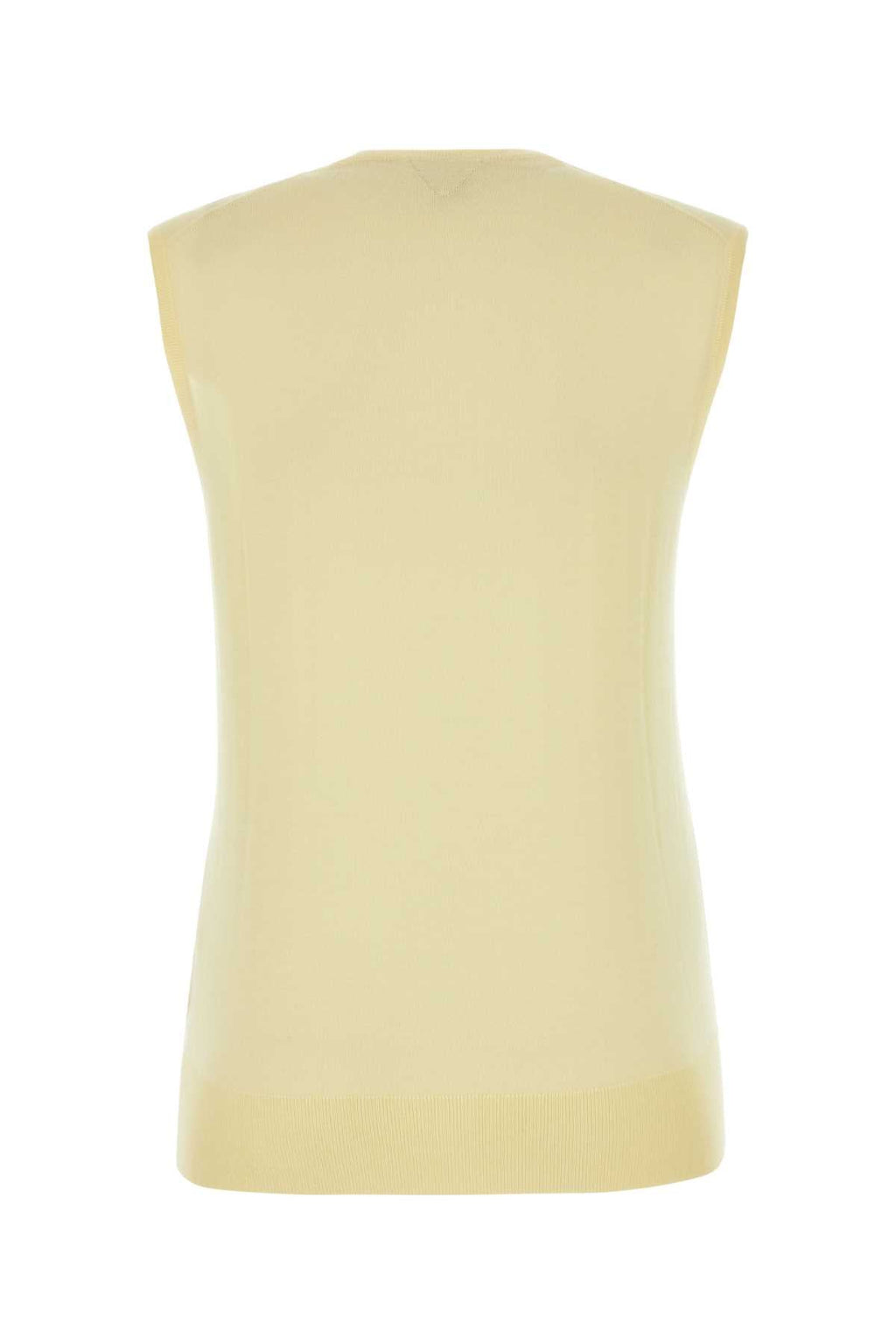 Bottega Veneta Women Pastel Yellow Cotton Blend Vest