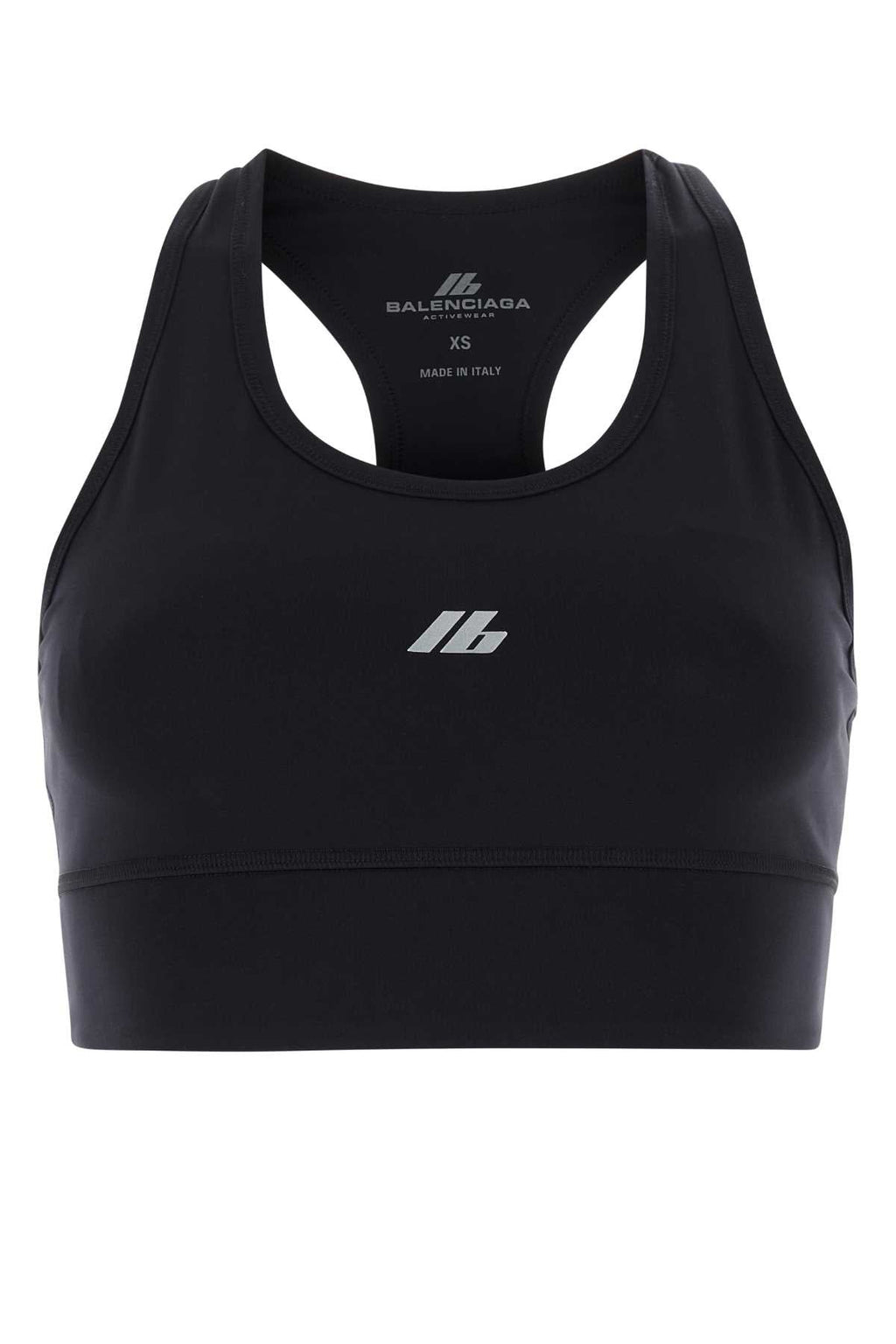 Balenciaga Women Black Stretch Nylon Crop-Top