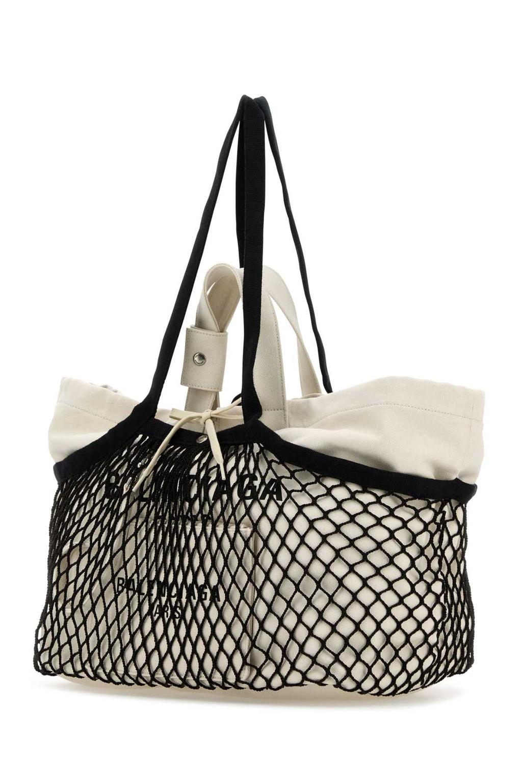Balenciaga Women Two-Tone Canvas And Mesh Medium 24/7 Shopping Bag