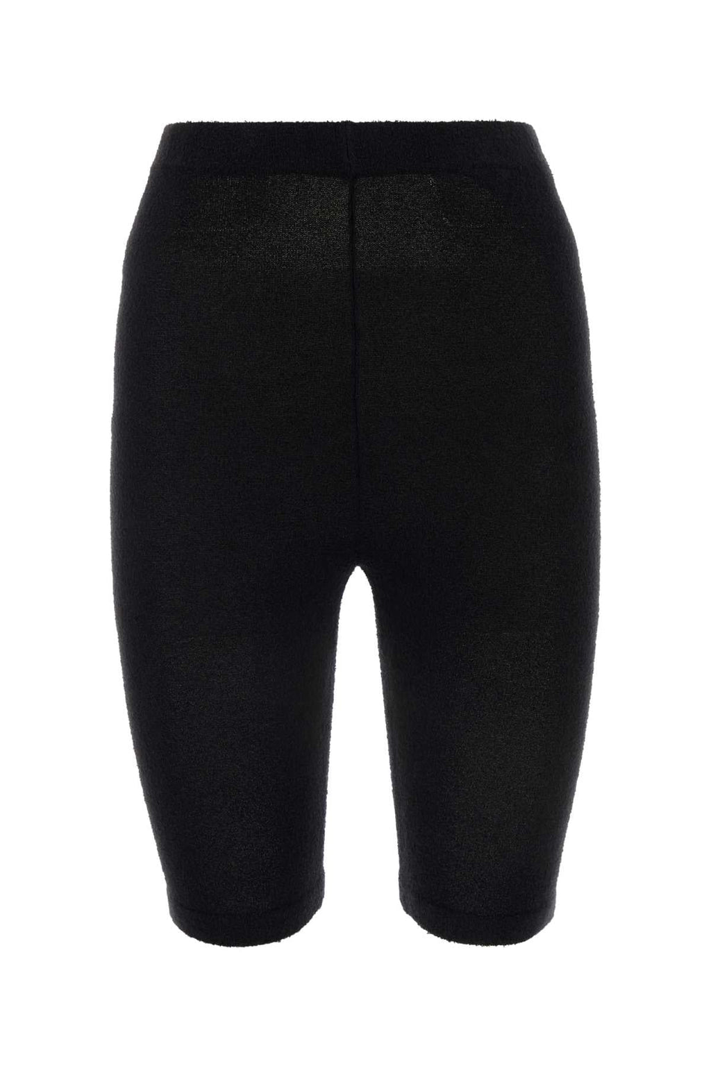 Balenciaga Women Black Stretch Terry Fabric Leggings