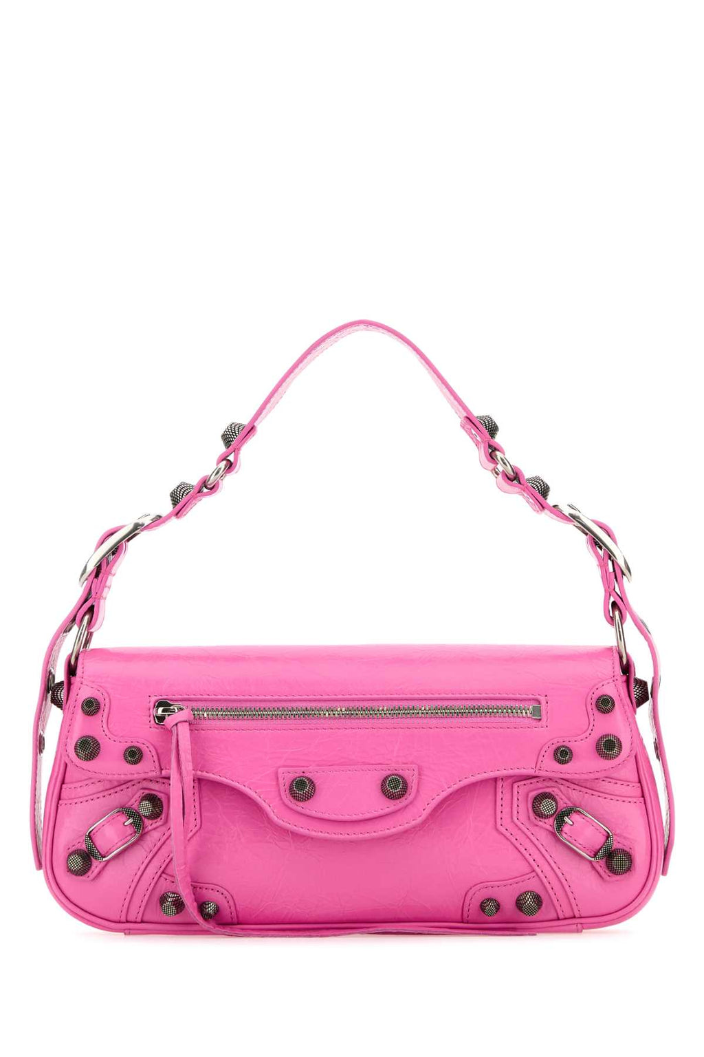 Balenciaga Women Fuchsia Leather Small Le Cagole Sling Shoulder Bag