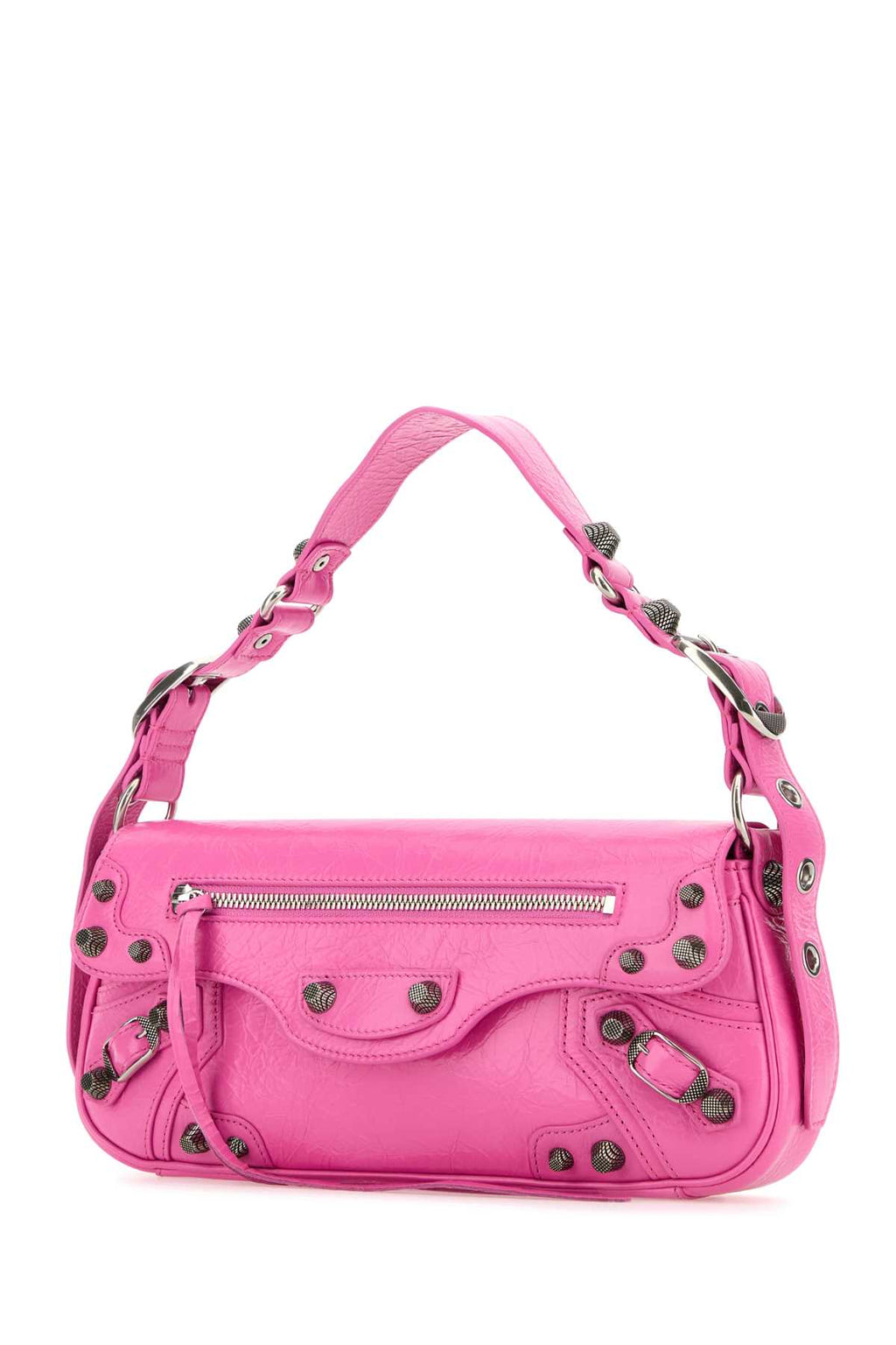 Balenciaga Women Fuchsia Leather Small Le Cagole Sling Shoulder Bag