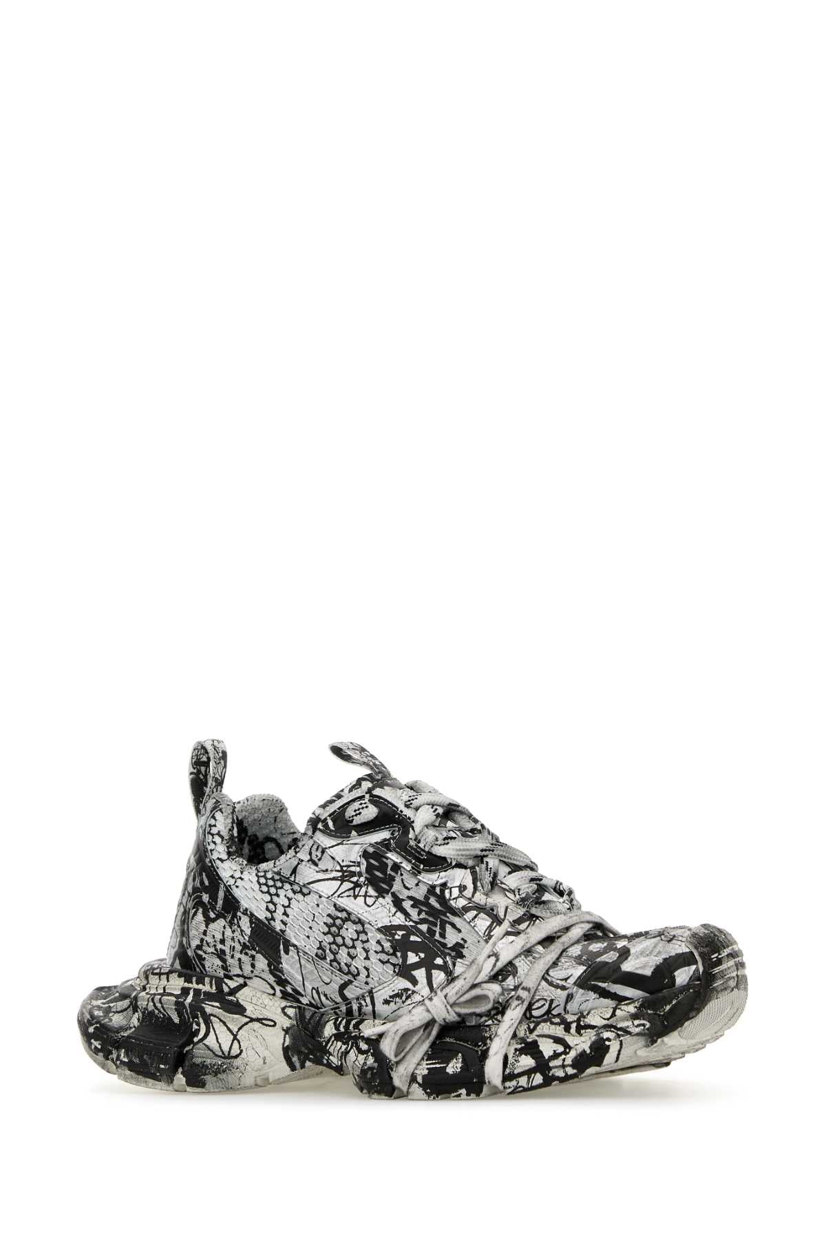 Balenciaga Women Printed Mesh And Rubber 3Xl Sneakers