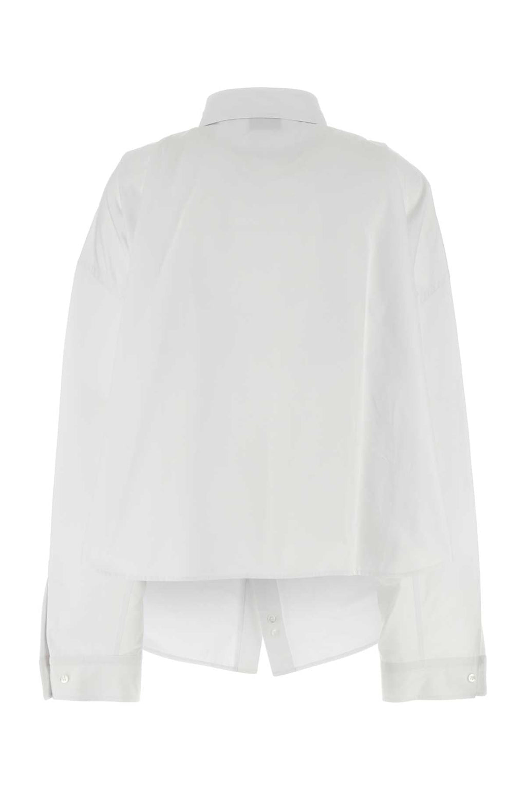 Balenciaga Women White Poplin Oversize Shirt