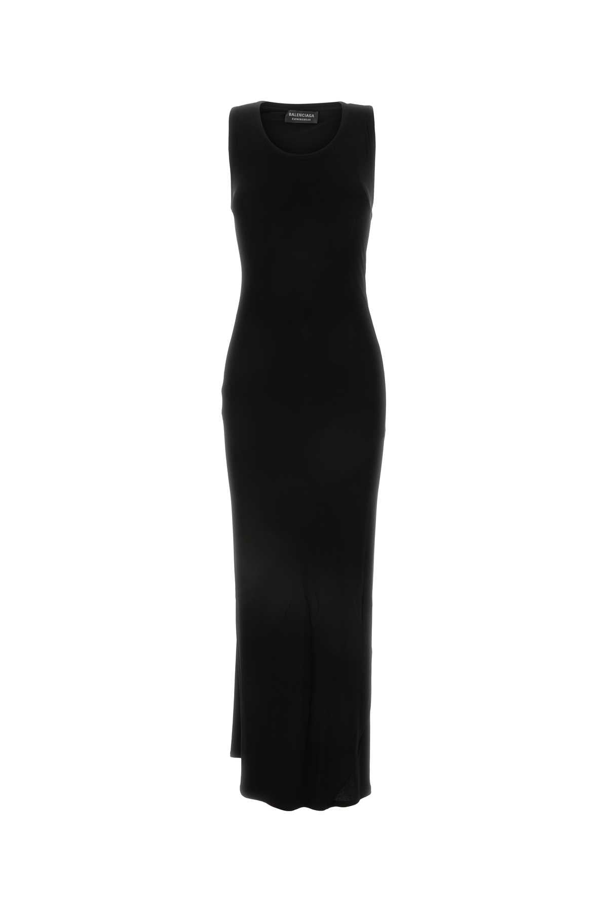 Balenciaga Women Black Stretch Viscose Dress