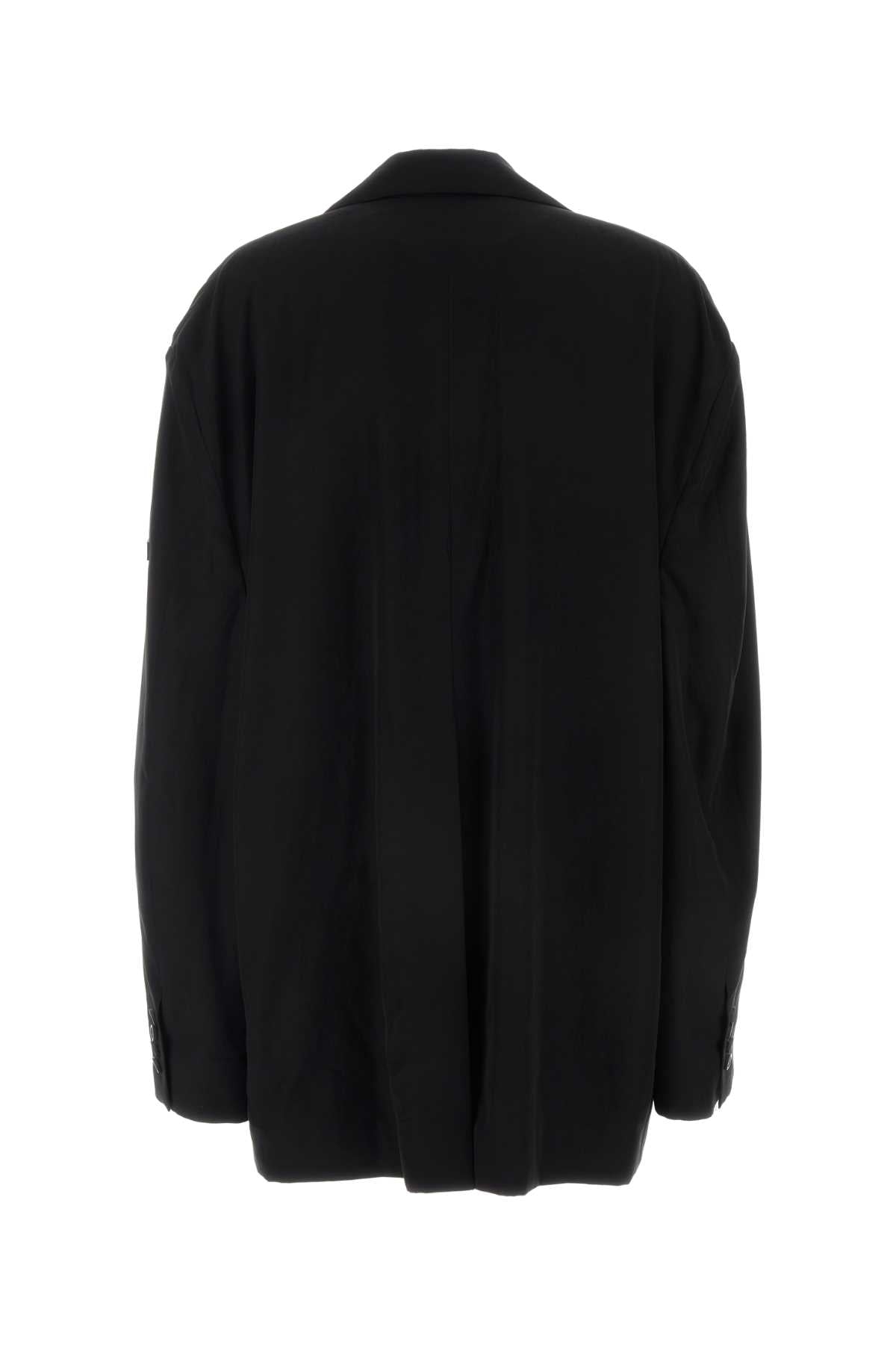 Balenciaga Women Black Jersey Oversize Blazer
