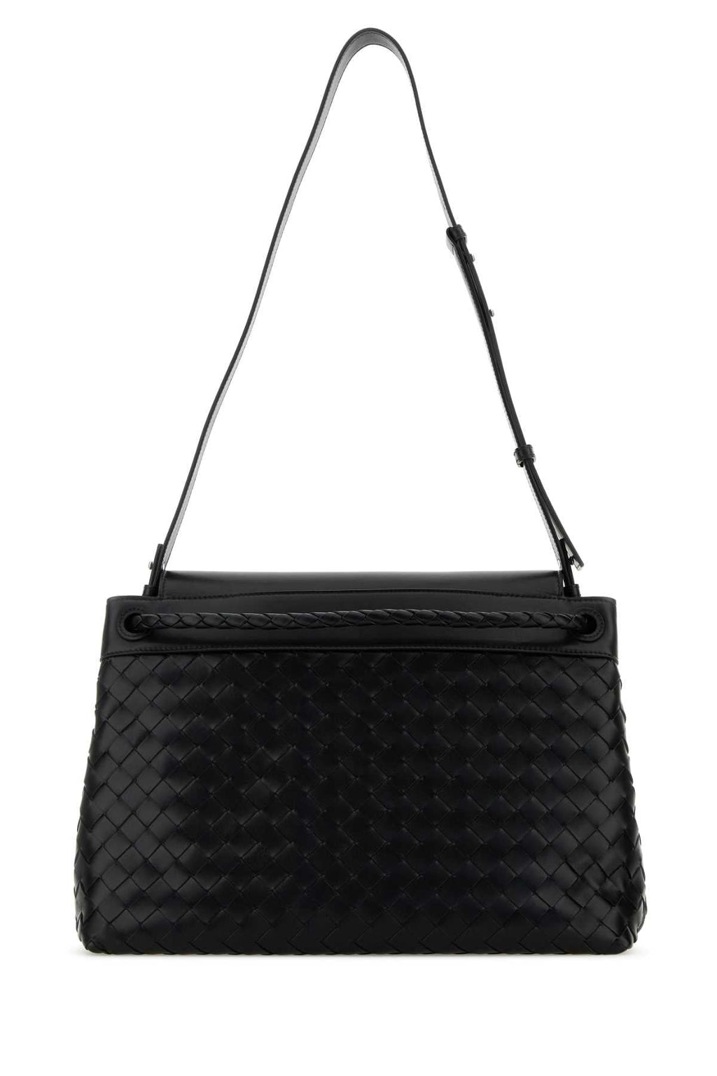 Bottega Veneta Men Black Leather Medium Andiamo Crossbody Bag