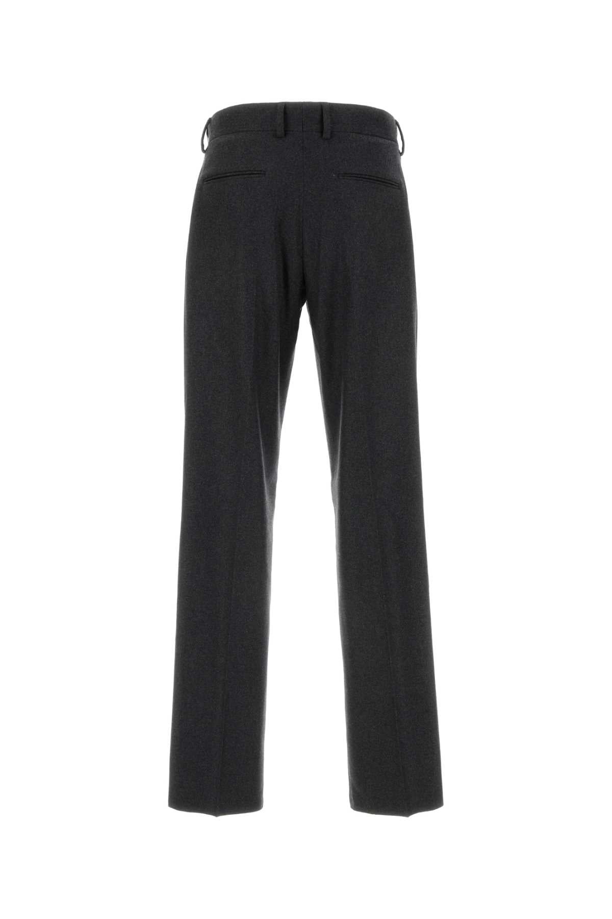 Fendi Men Dark Grey Stretch Cashmere Pant