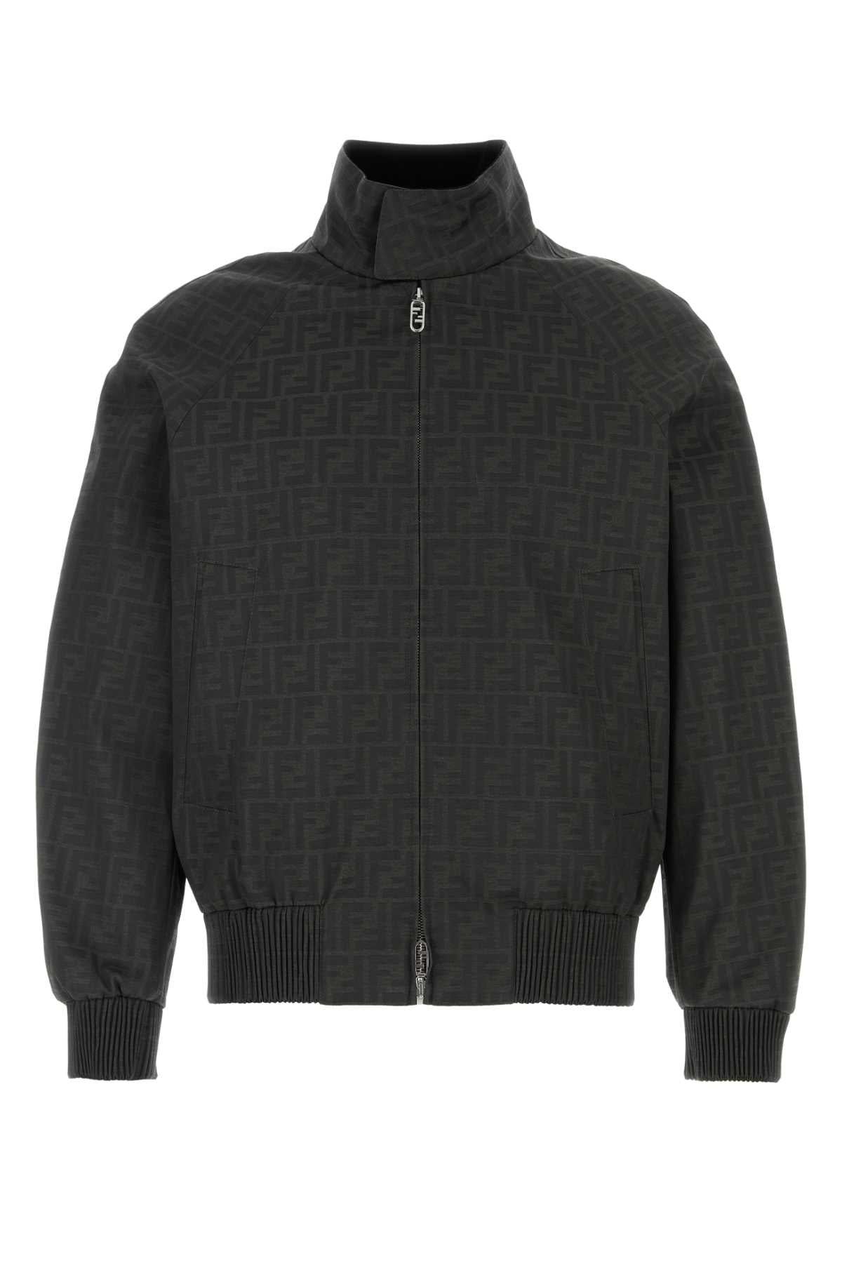 Fendi Men Embroidered Polyester Blend Bomber Jacket