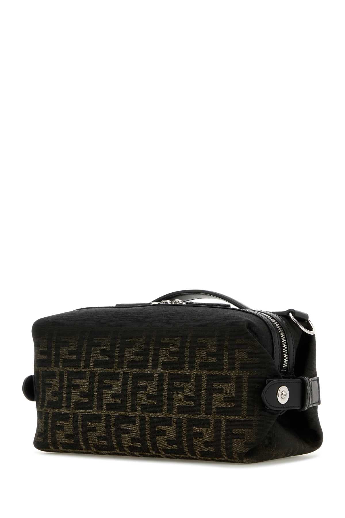 Fendi Men Embroidered Fabric Small Fendi Siesta Ff Eclissi Handbag