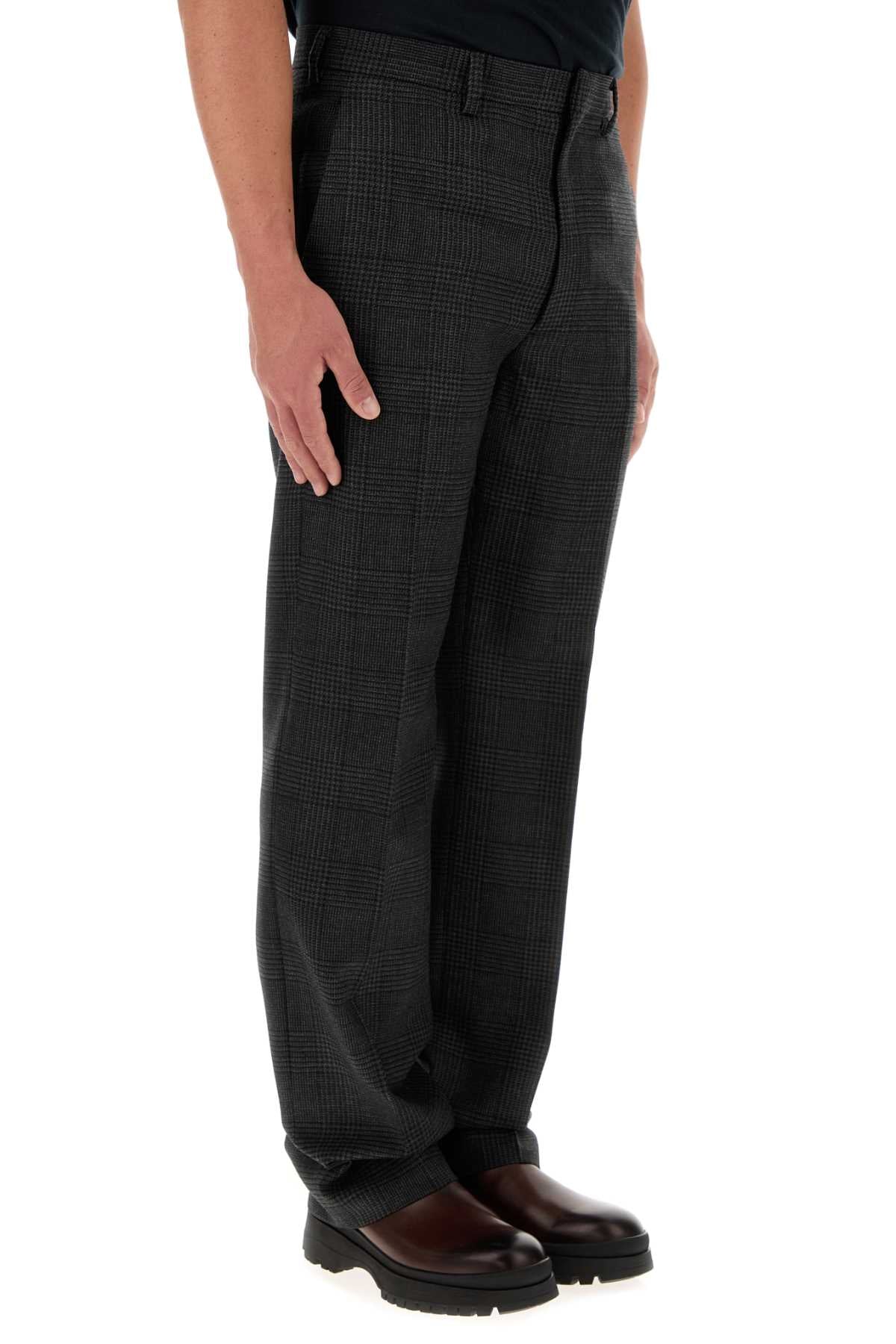 Prada Men Embroidered Wool Pant