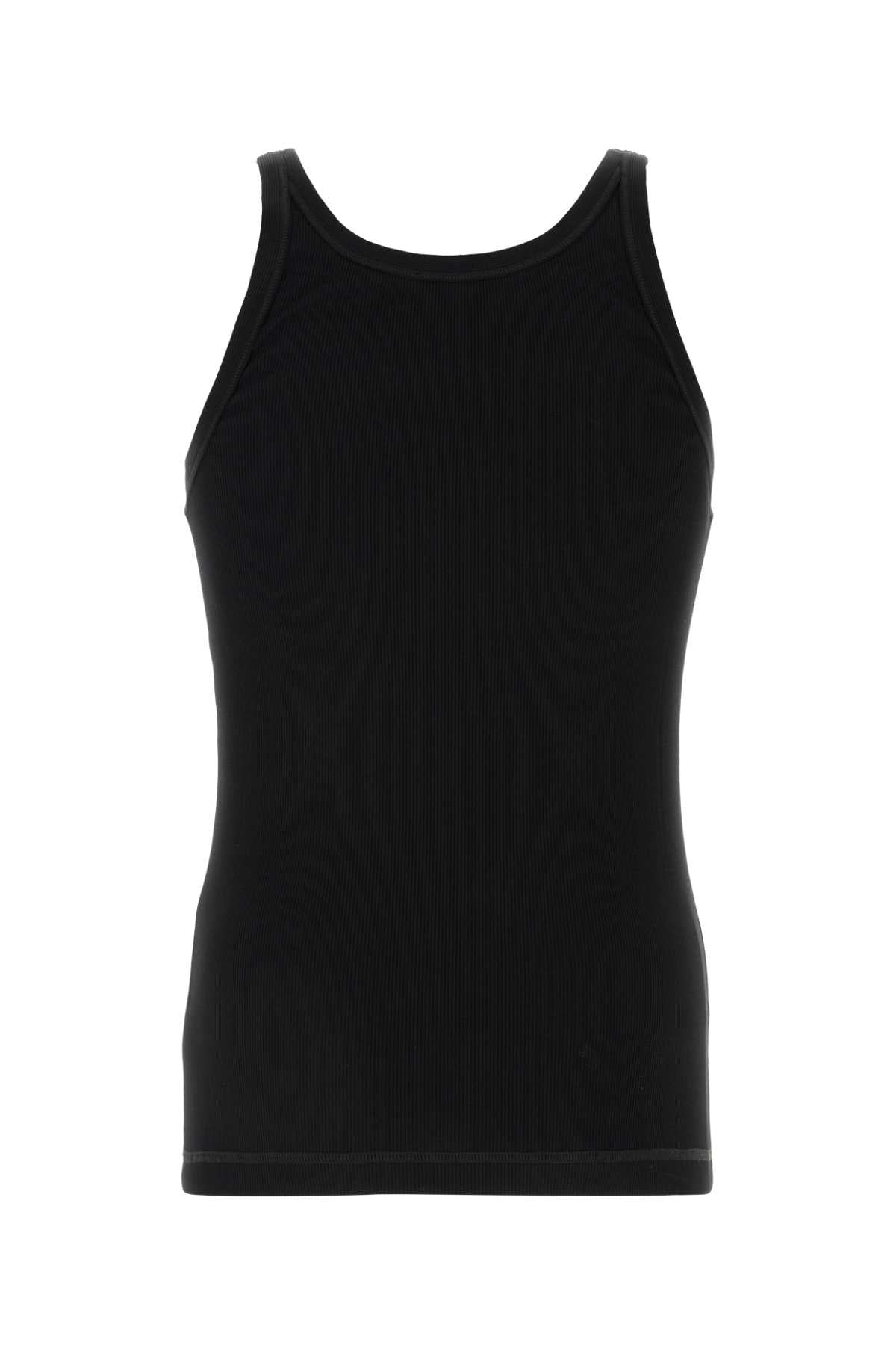 Dolce & Gabbana Men Black Cotton Tank Top