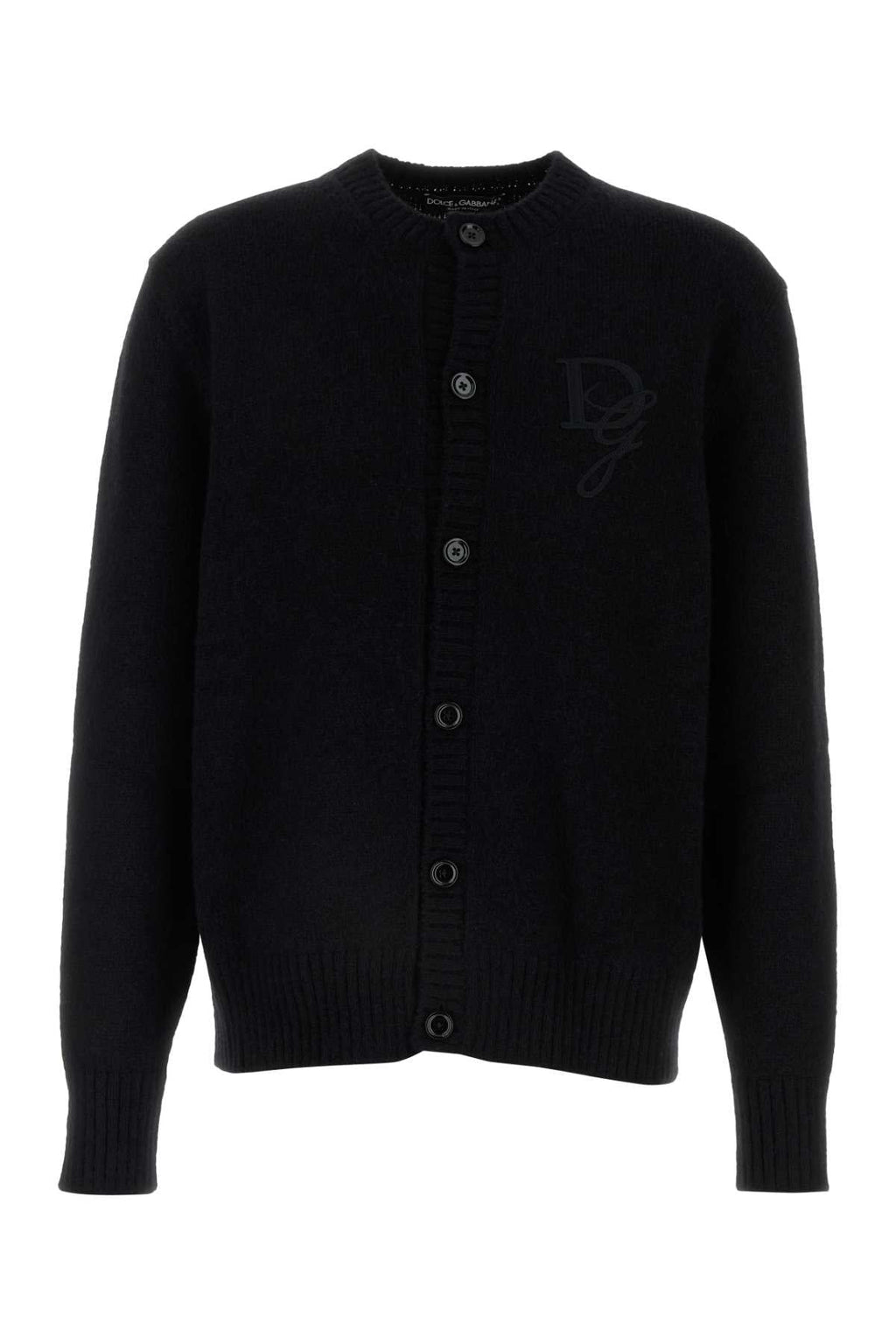 Dolce & Gabbana Men Black Nylon Blend Cardigan