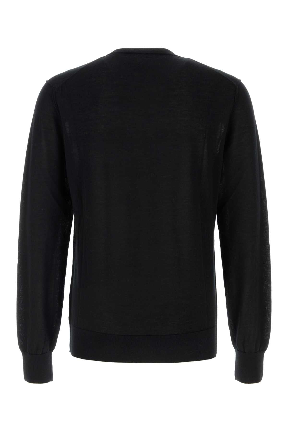 Dolce & Gabbana Men Black Cashmere Sweater