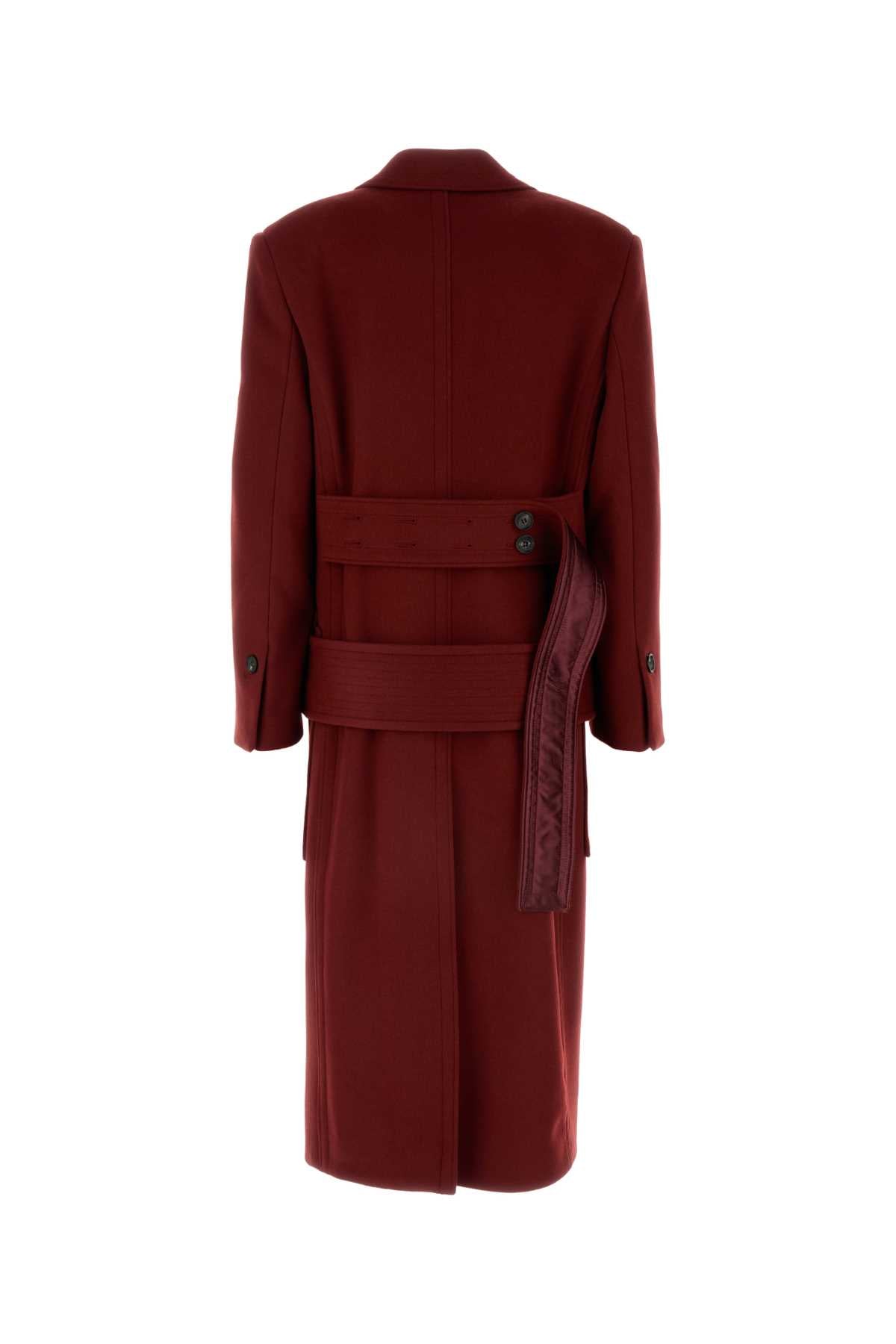 Salvatore Ferragamo Women Tiziano Red Wool Blend Coat