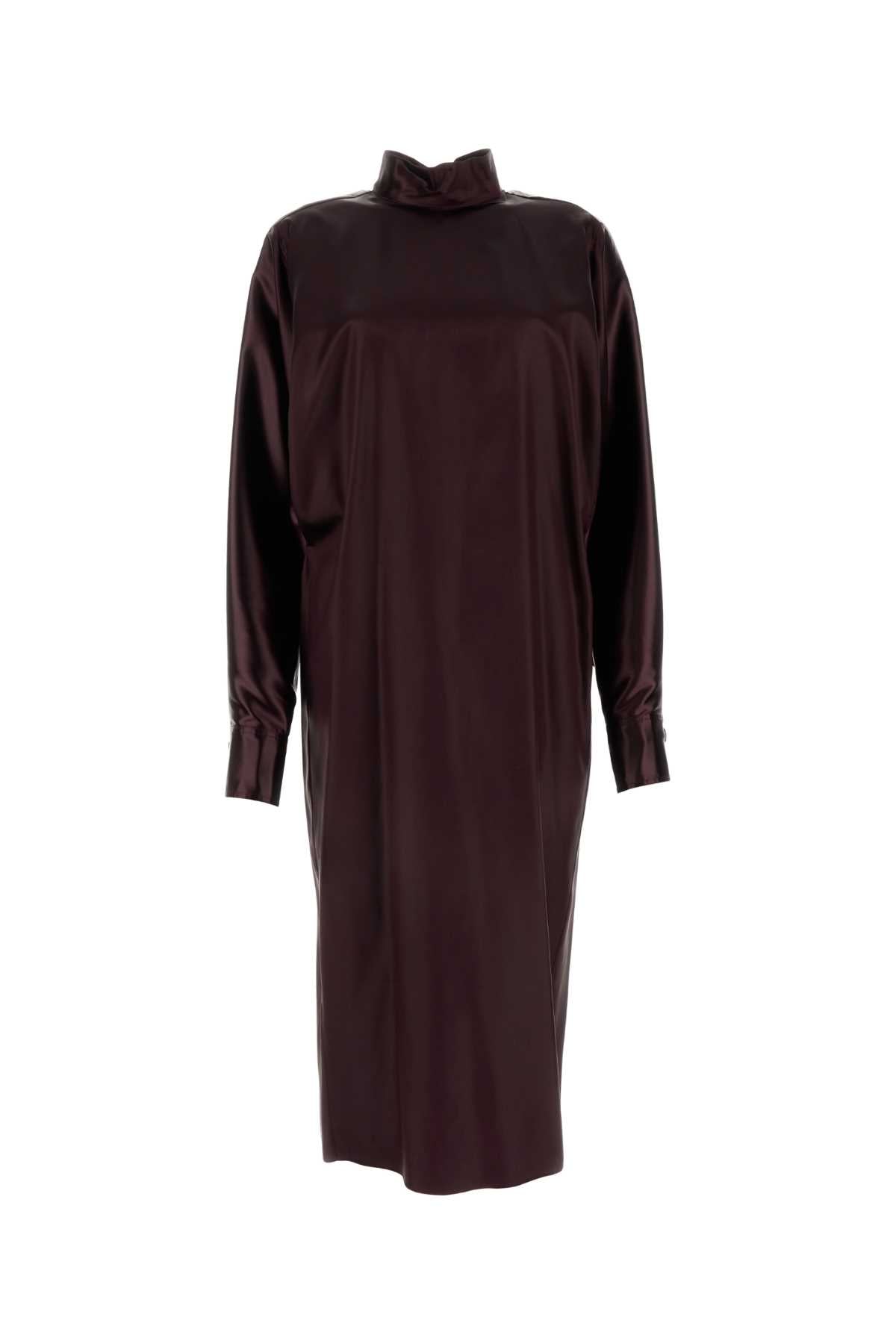 Vestido Salvatore Ferragamo feminino em cetim bordô