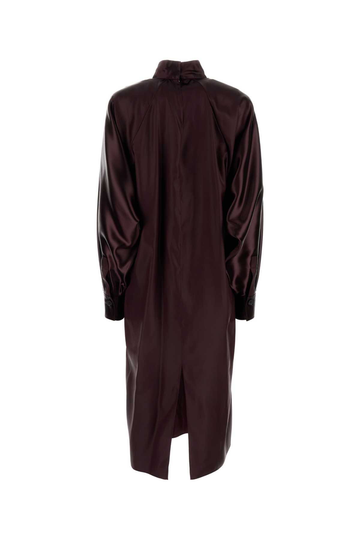 Vestido Salvatore Ferragamo feminino em cetim bordô