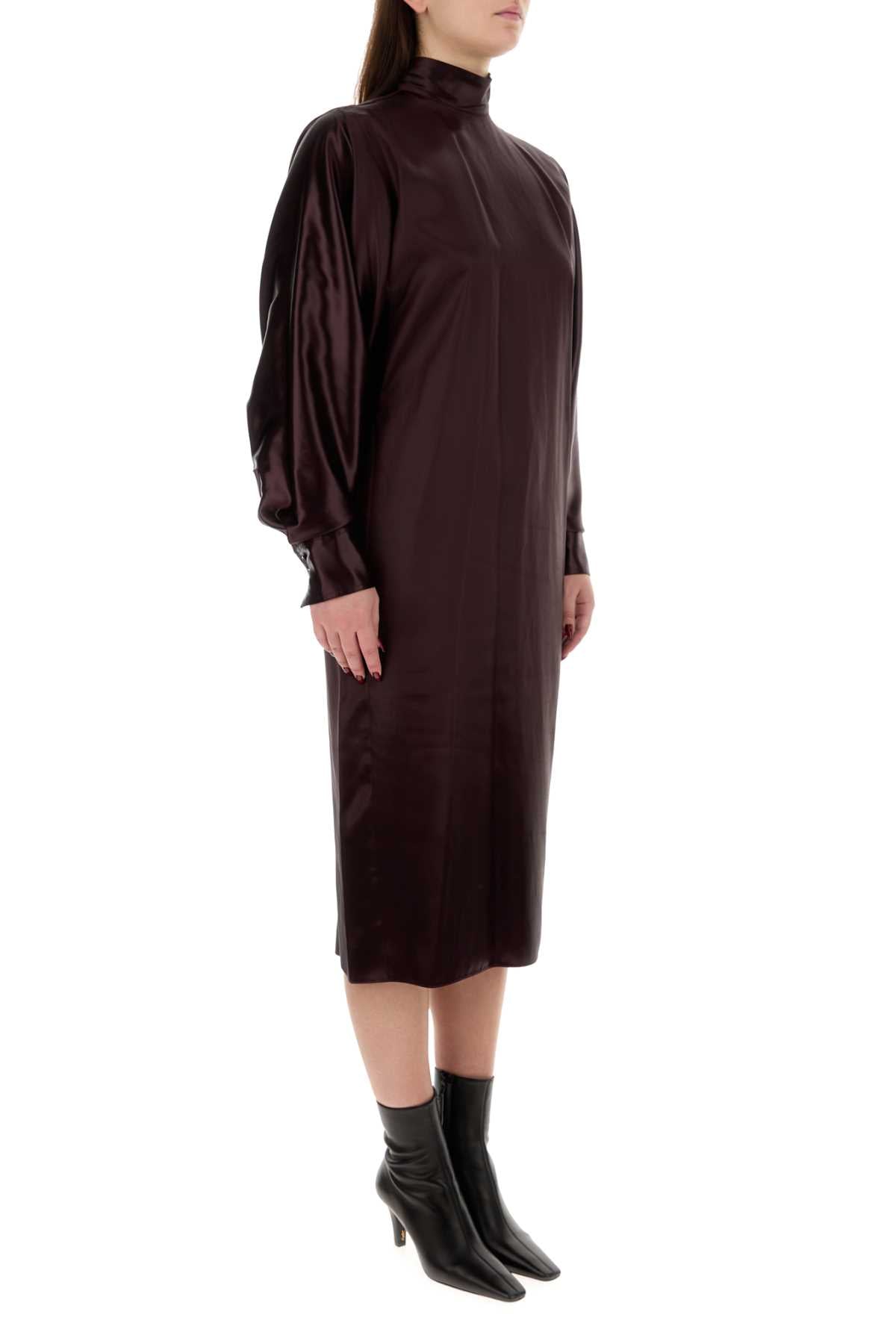 Vestido Salvatore Ferragamo feminino em cetim bordô