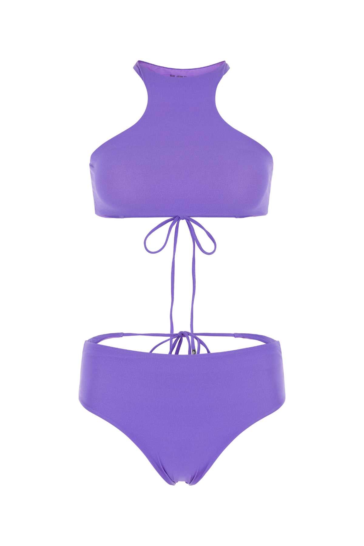 The Attico Women Lilac Stretch Nylon Bikini