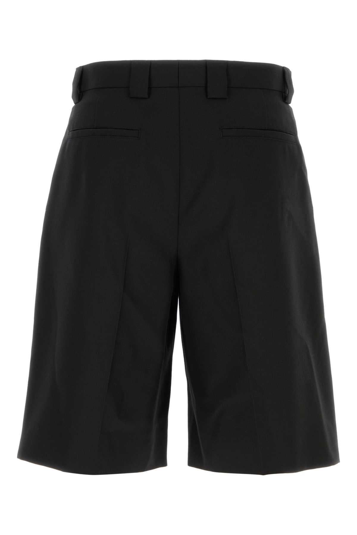 Gucci Men Black Twill Bermuda Shorts
