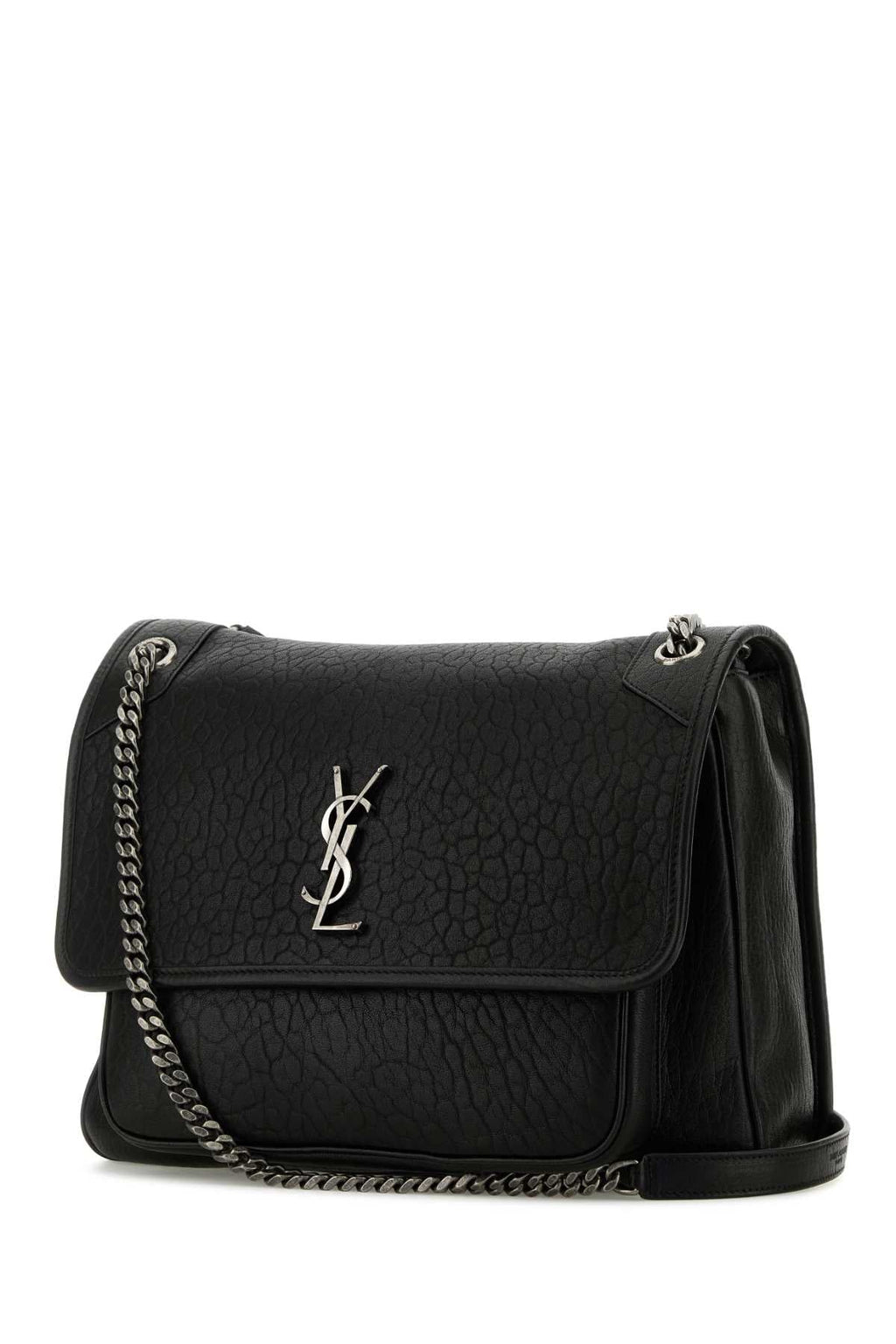 Saint Laurent Women Black Leather Large Niki Bag