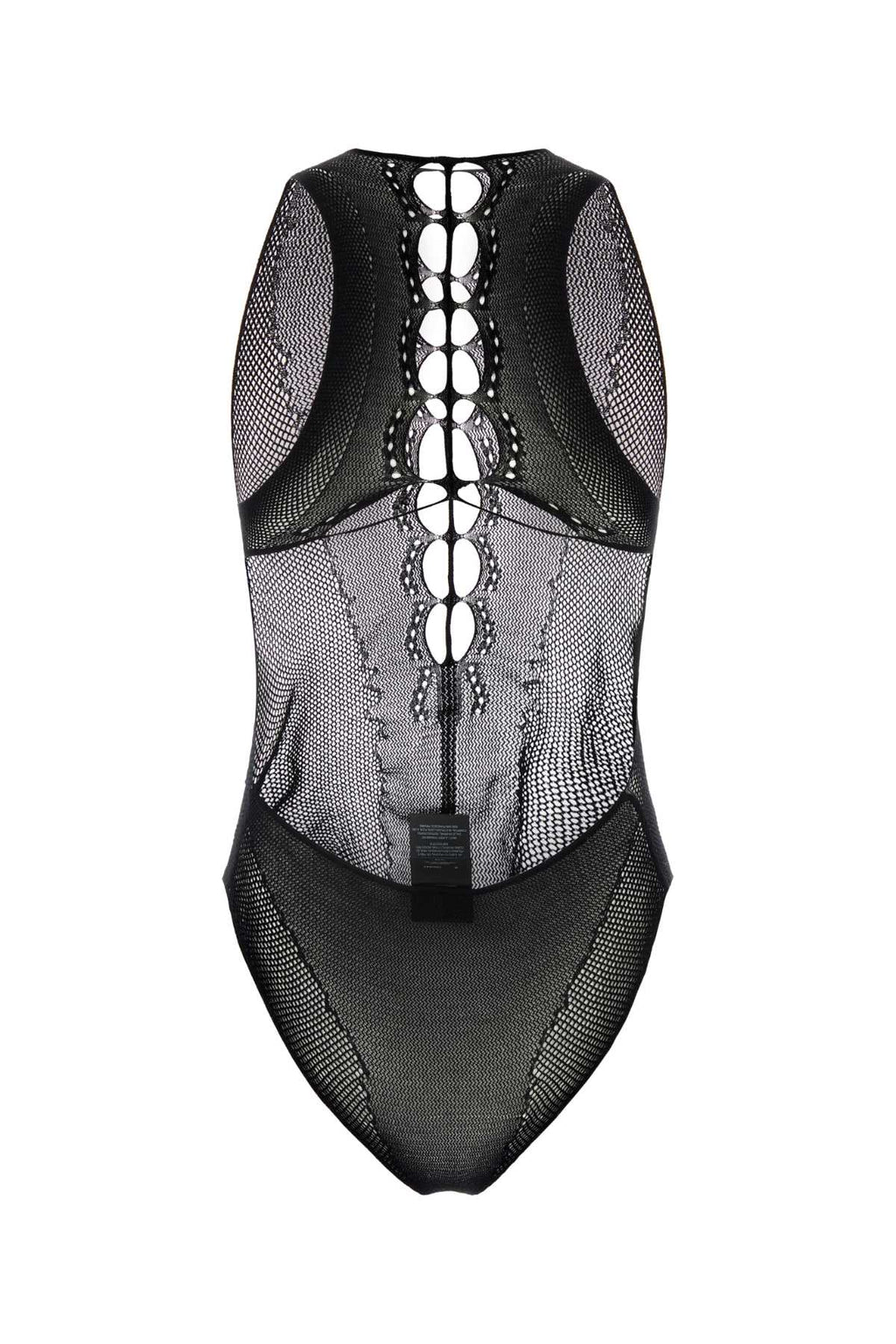 Saint Laurent Women Black Mesh Bodysuit