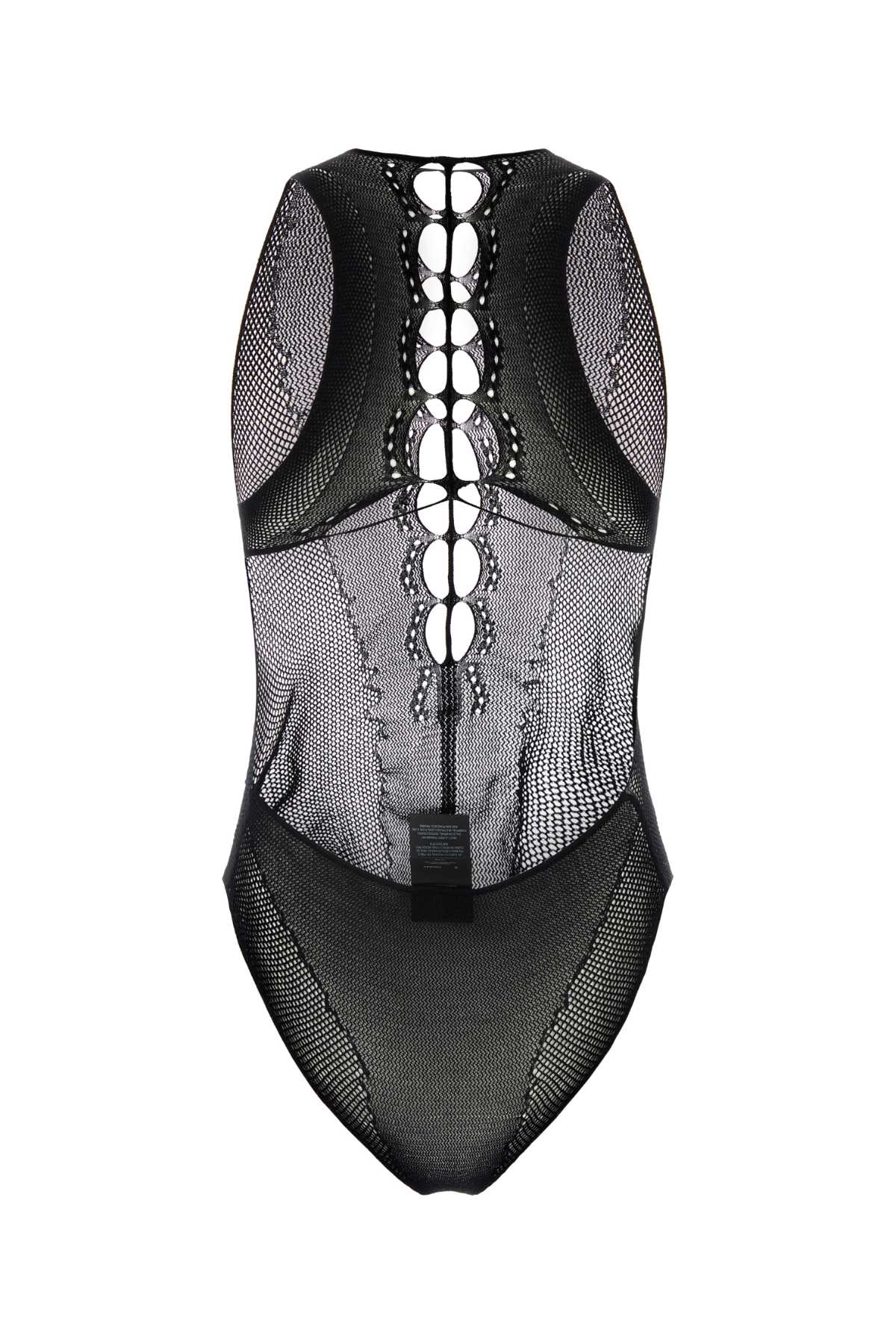 Saint Laurent Women Black Mesh Bodysuit