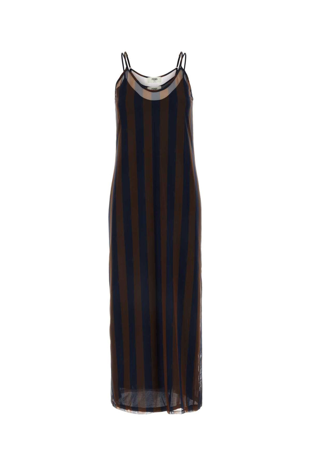 Fendi Women Printed Stretch Tulle Dress