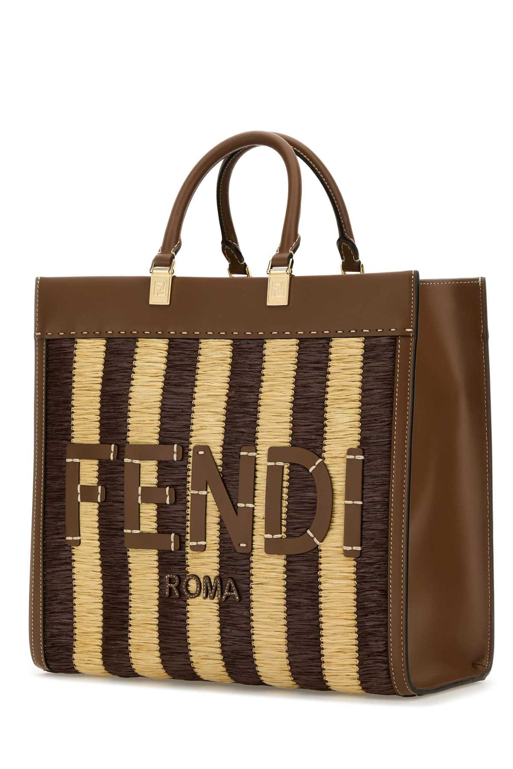 Fendi Women Rafia Medium Sunshine Shopping Bag