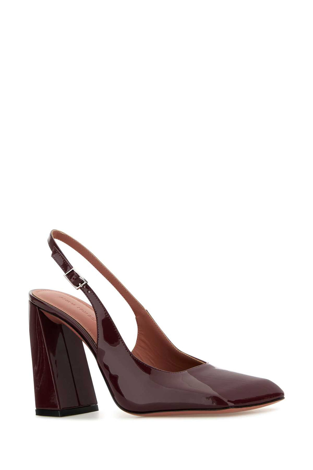 Amina Muaddi Women Grape Leather Charlotte Pumps
