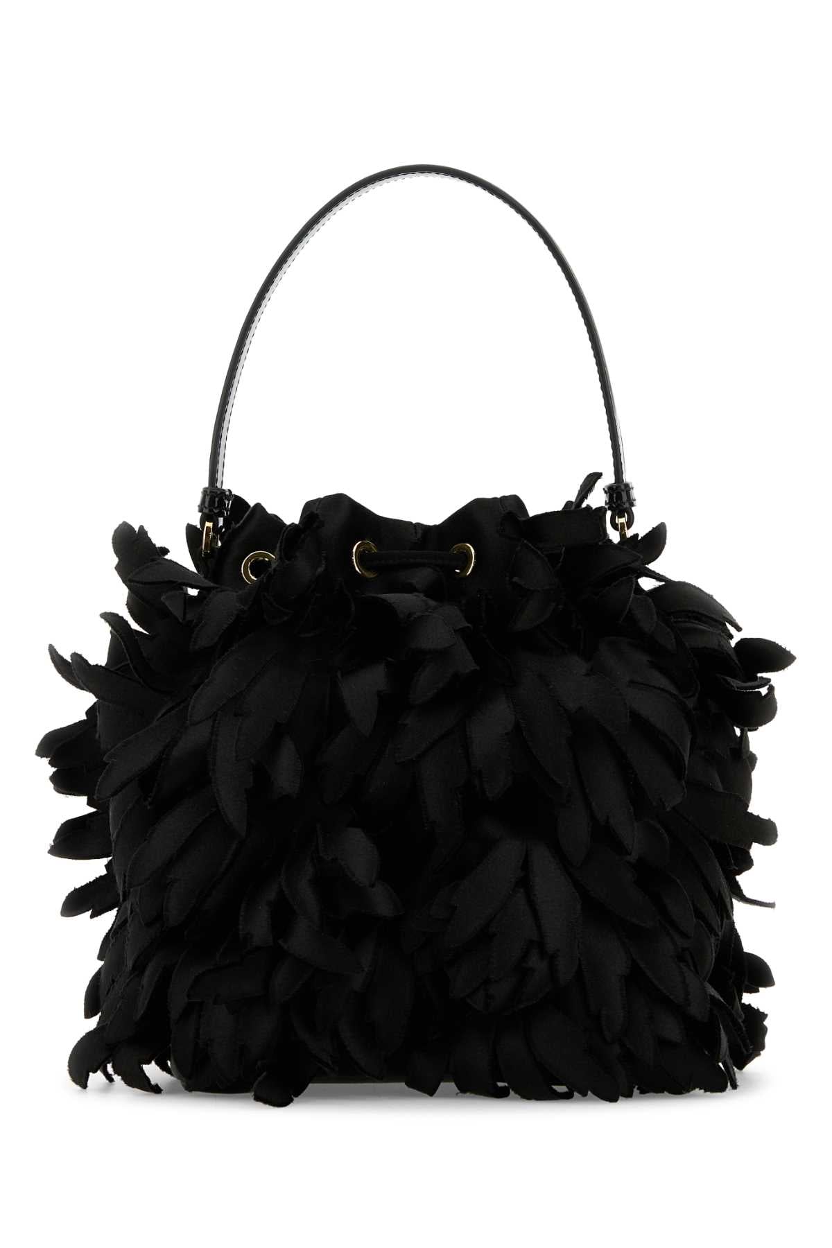 Prada Women Embellished Satin Mini Bucket Bag