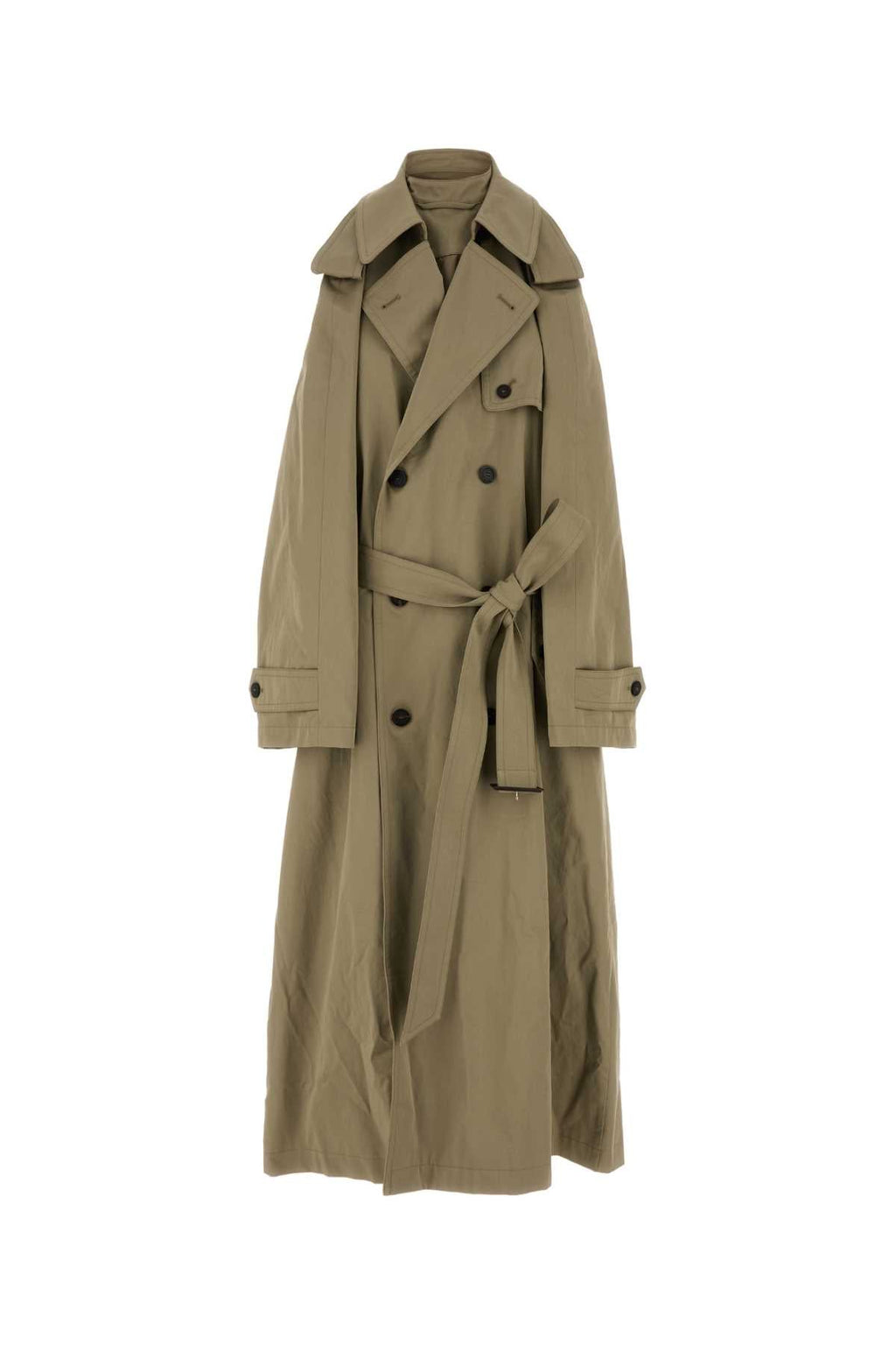 Balenciaga Women Cappuccino Cotton Trench Suspended Dress