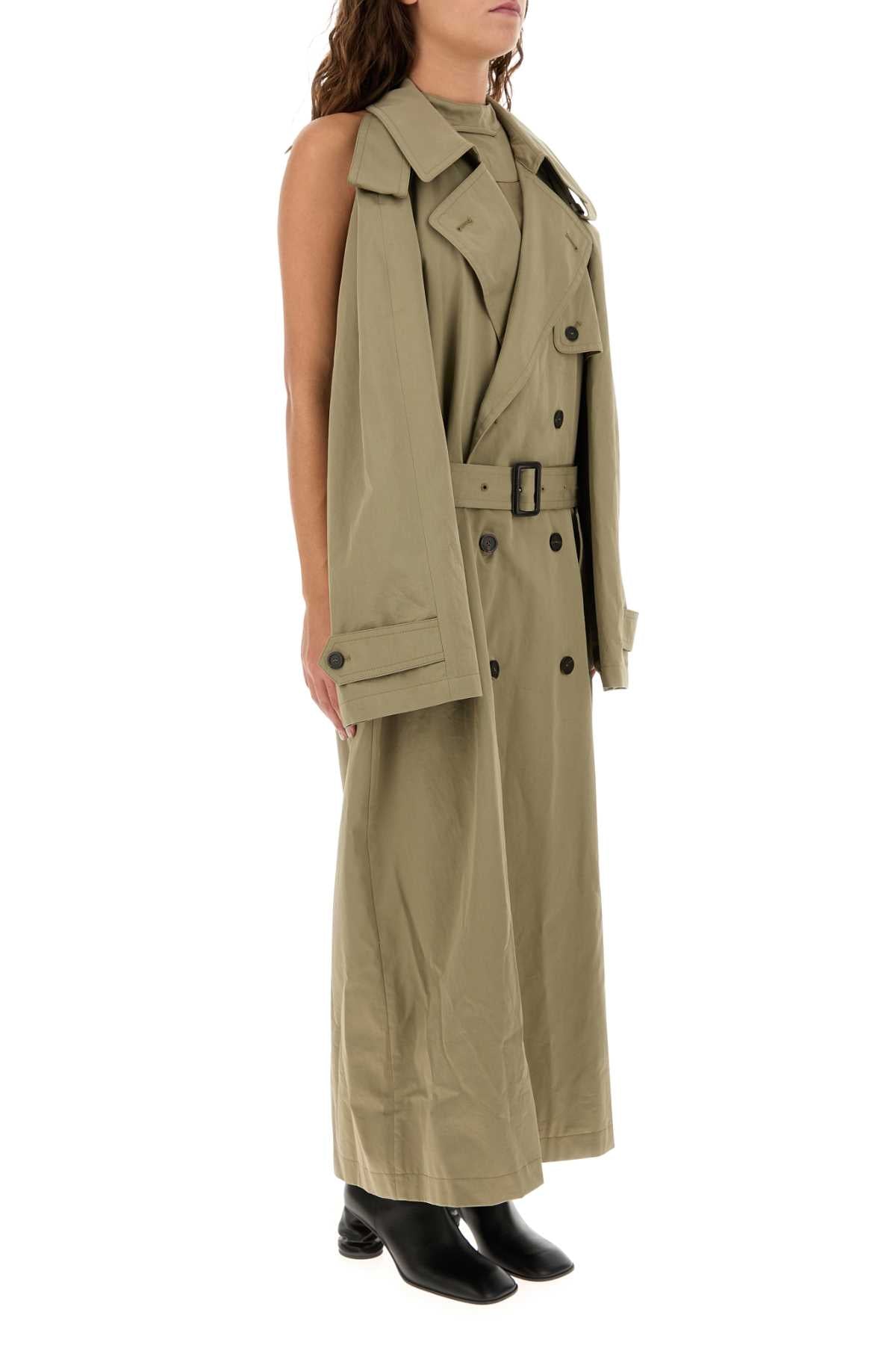 Balenciaga Women Cappuccino Cotton Trench Suspended Dress