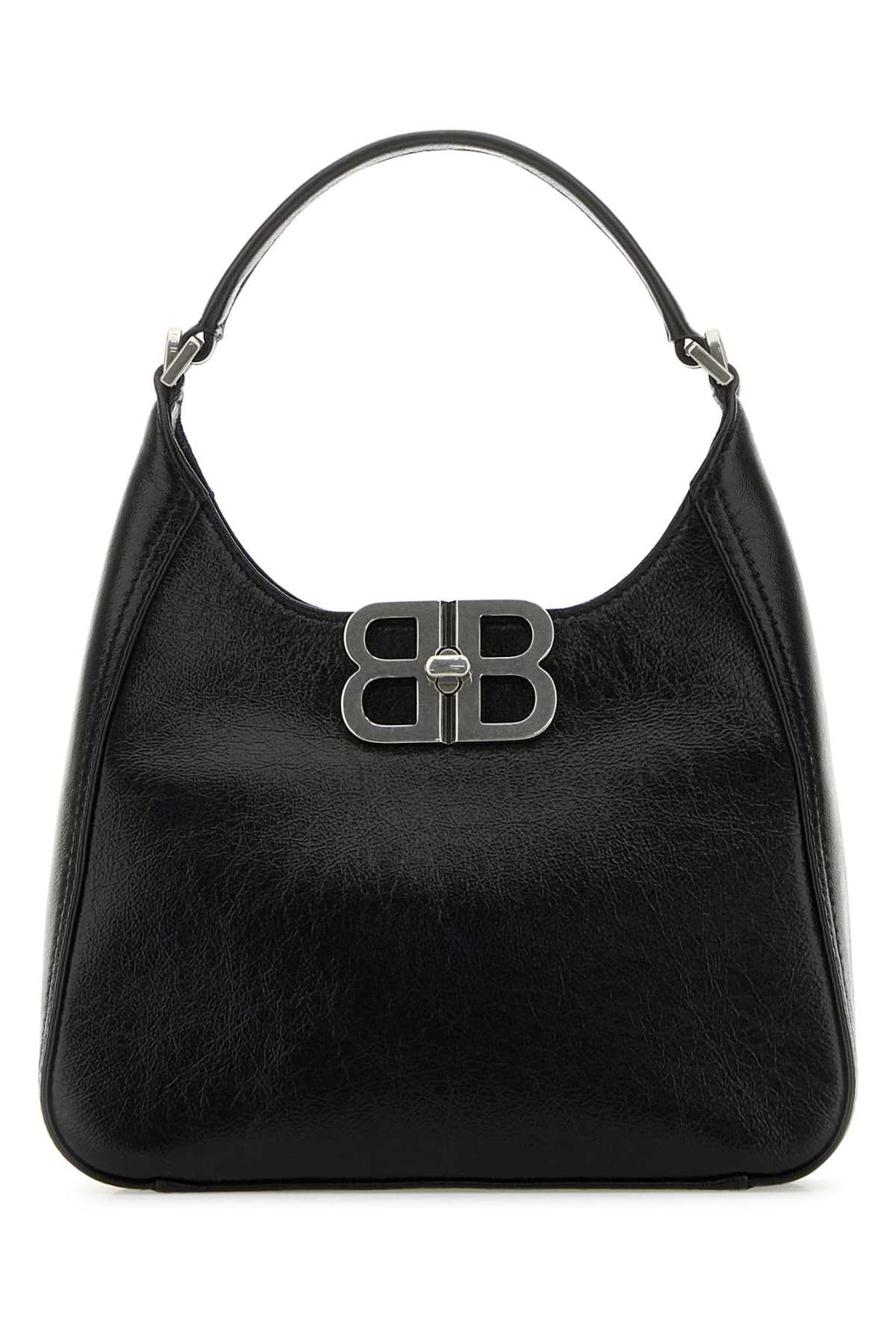 Balenciaga Women Black Leather Bb Soft Handbag