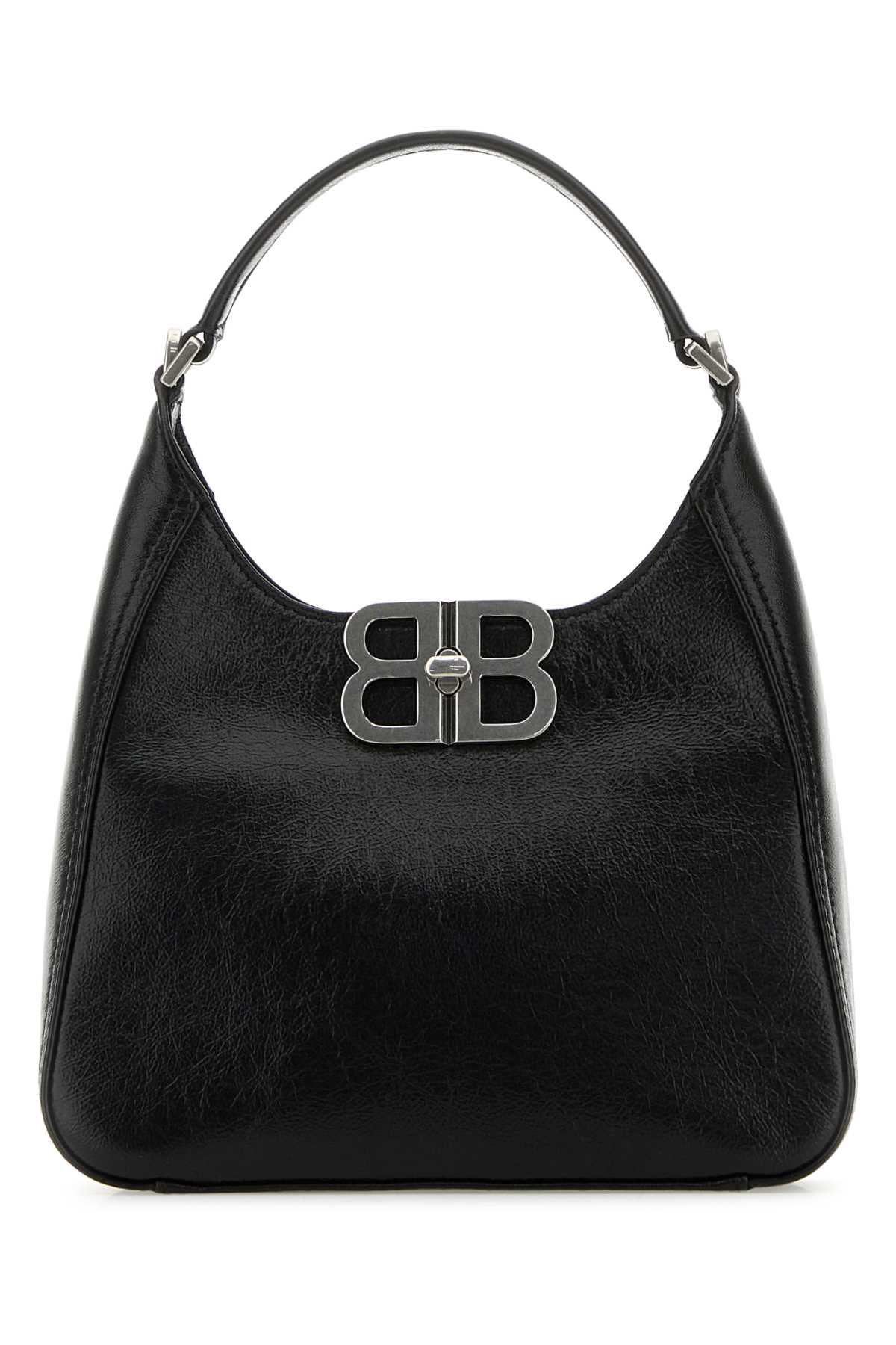Balenciaga Women Black Leather Bb Soft Handbag