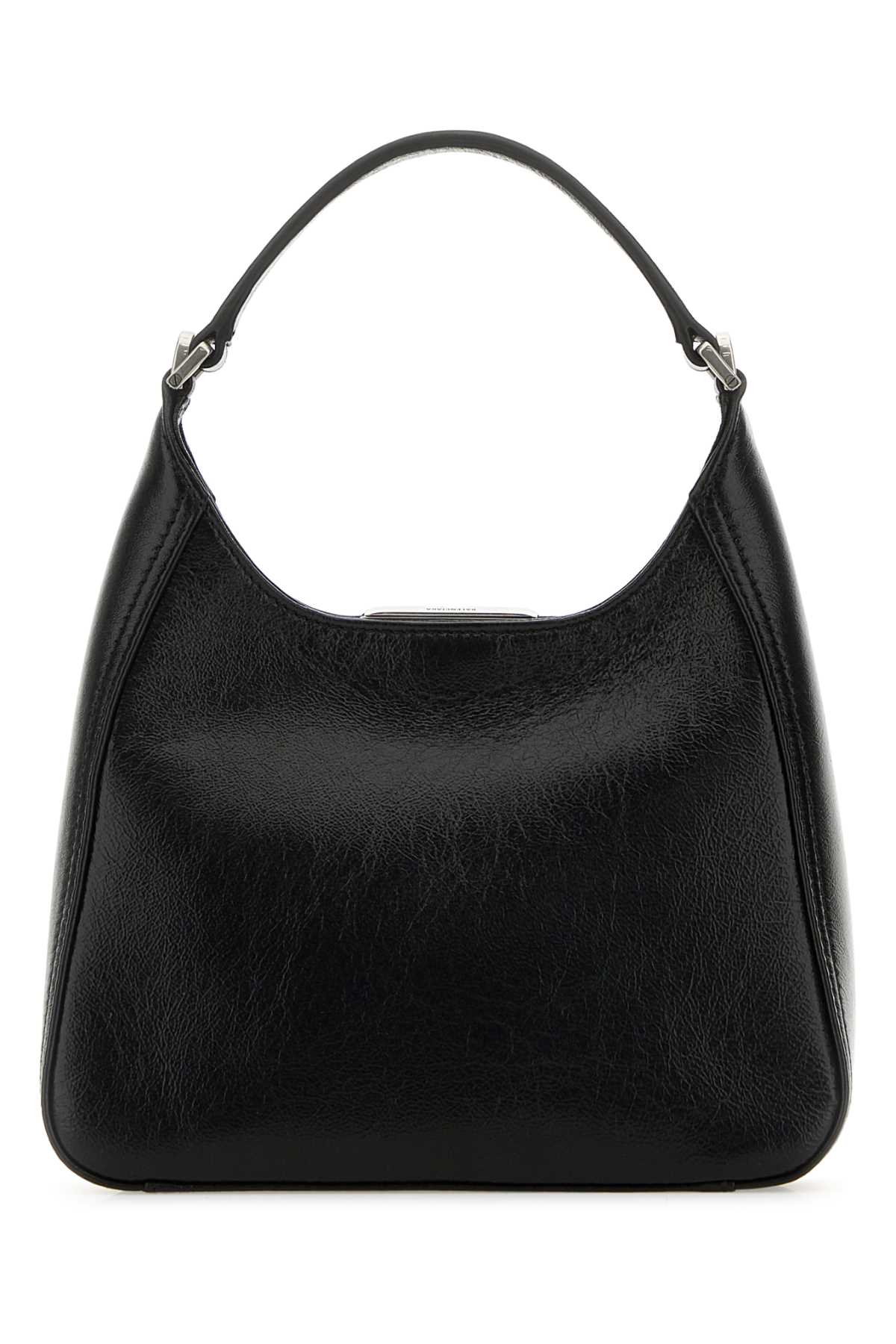 Balenciaga Women Black Leather Bb Soft Handbag
