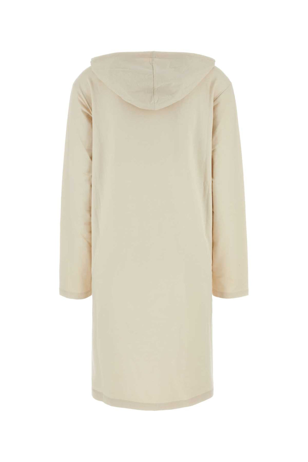 Prada Women Cream Stretch Cotton Sweatshirt Dress