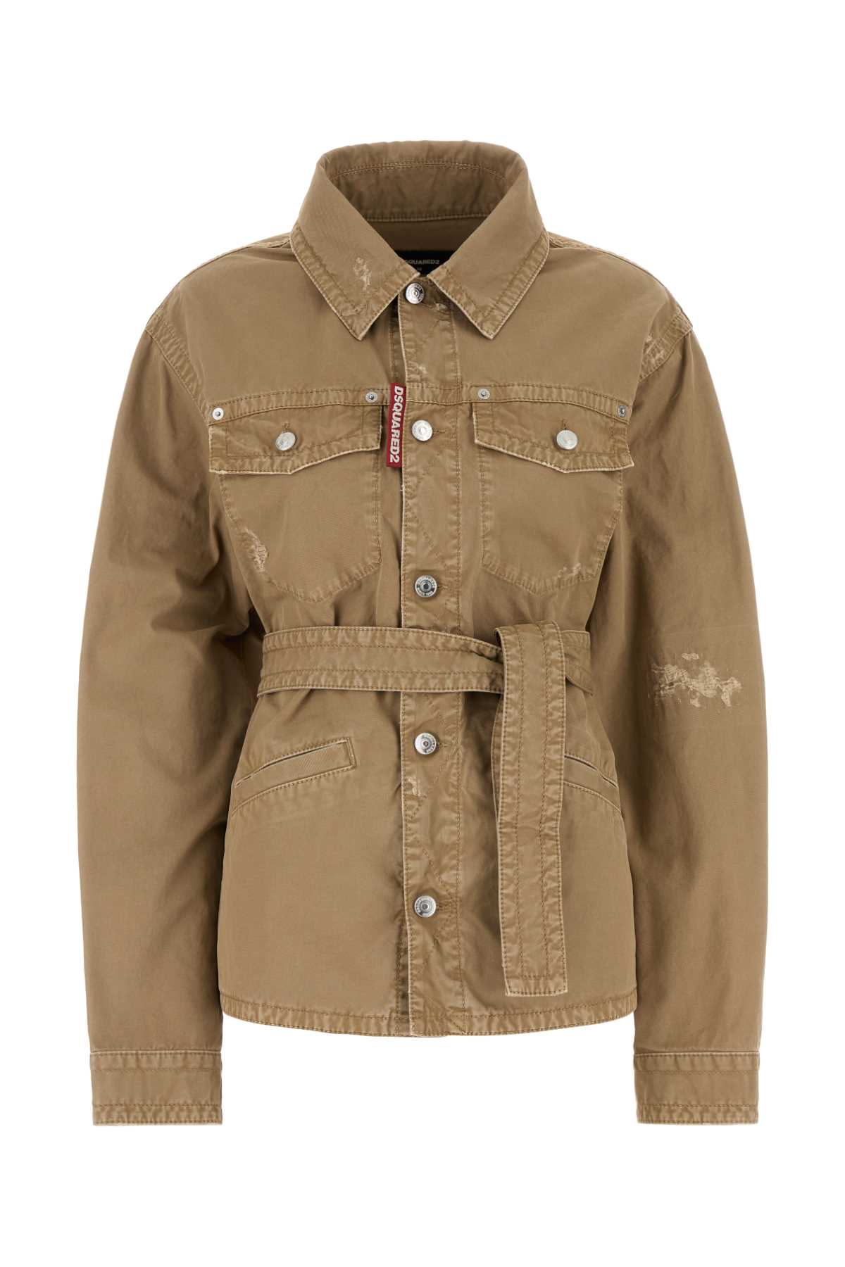 Dsquared Women Beige Cotton Jacket
