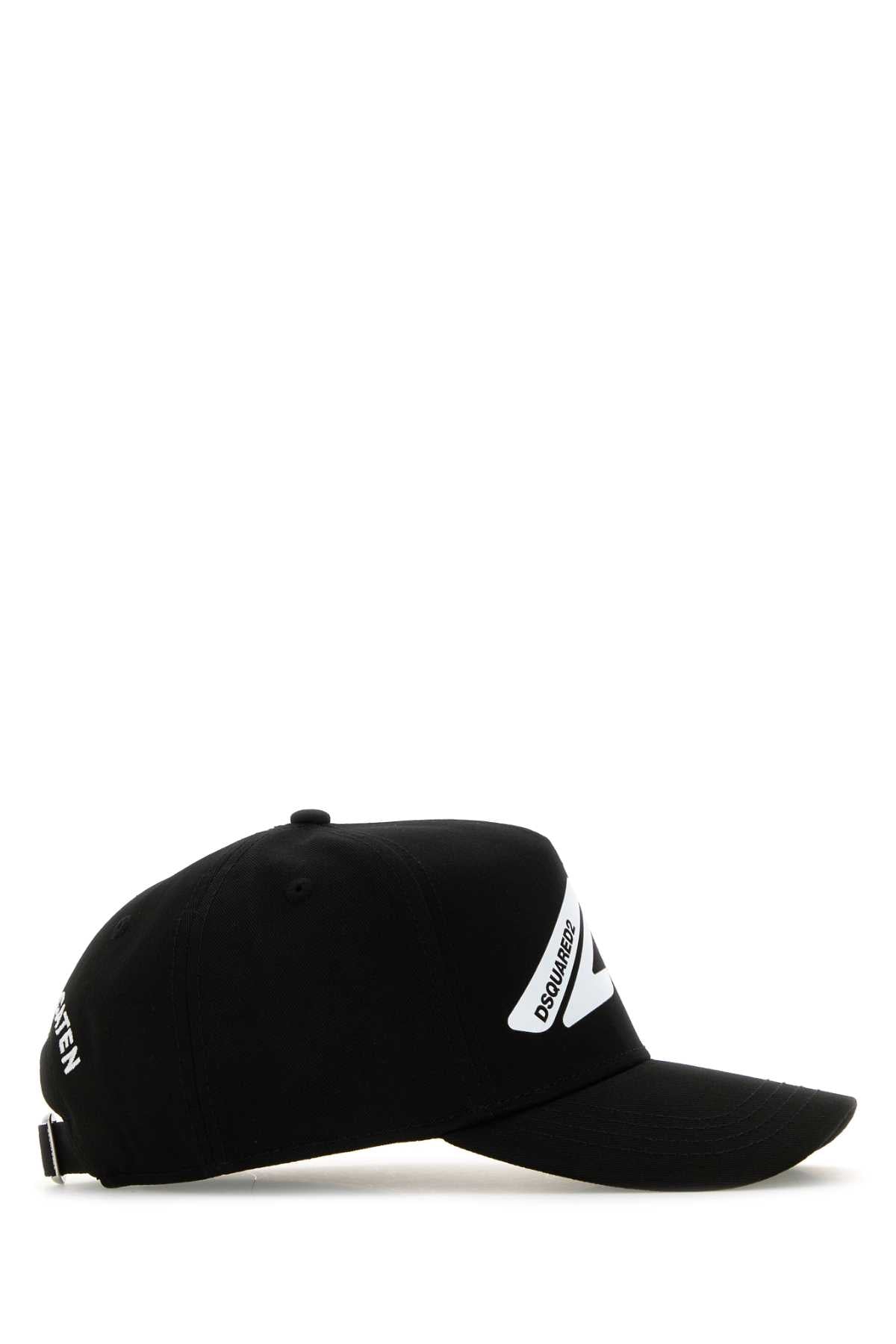 Dsquared Women Black Cotton Baseball Cap