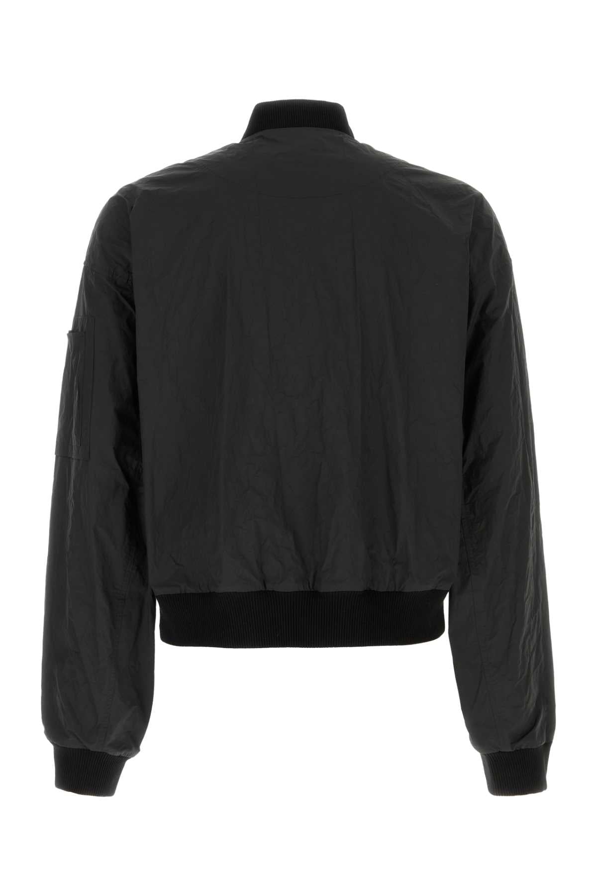 Dsquared Men Black Polyester Blend Bomber Jacket