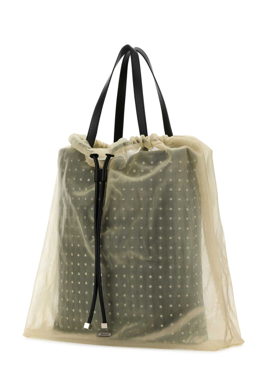 Alexander Mcqueen Women Two-Tone Leather And Tulle Nebula Shopping Bag