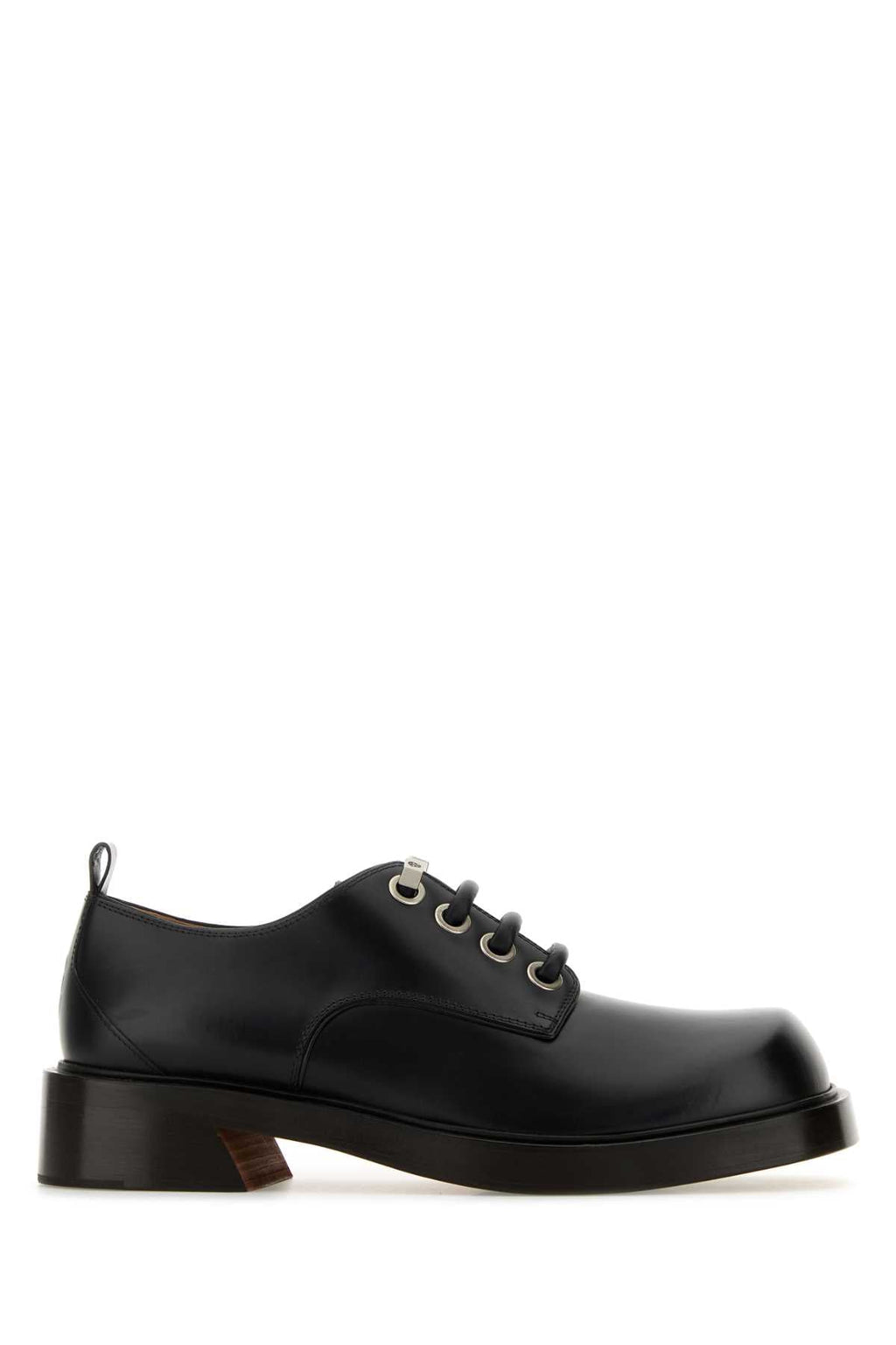 Alexander Mcqueen Men Black Leather Lace-Up Shoes