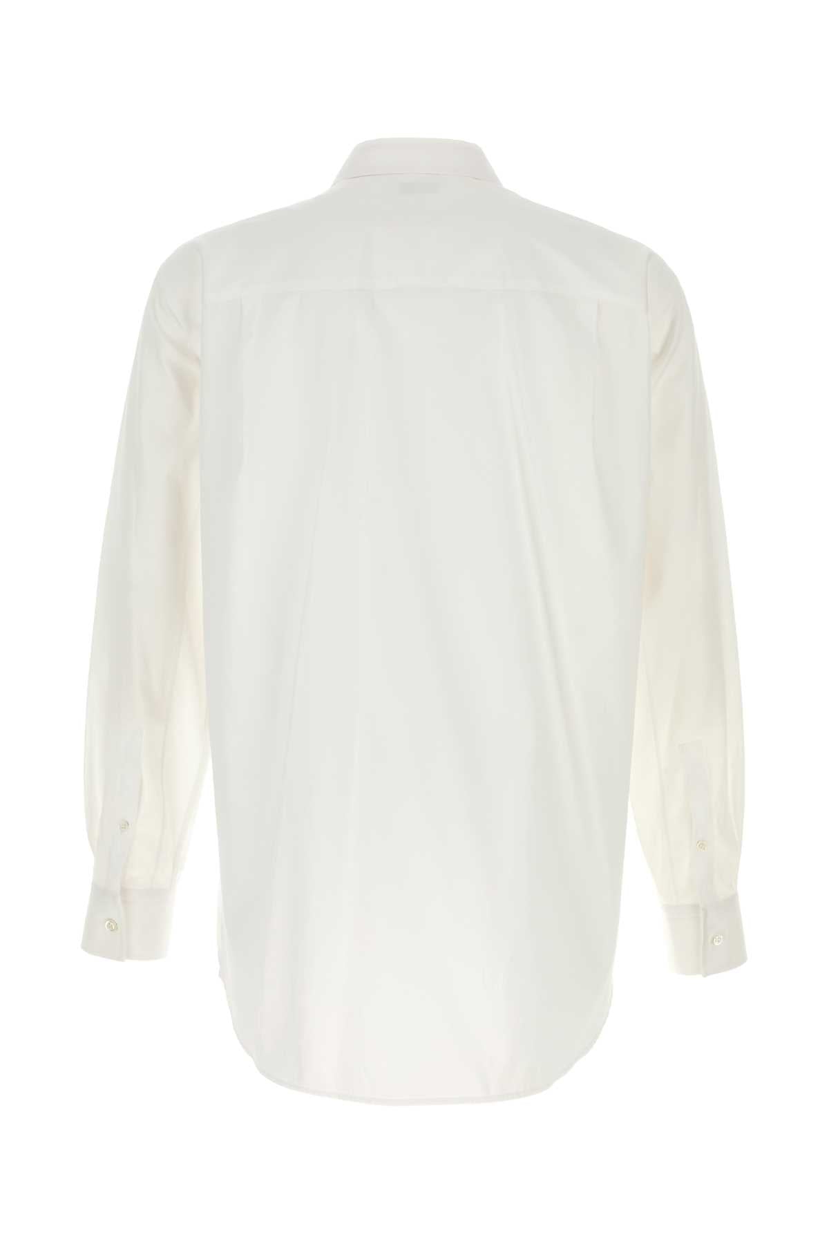 Alexander Mcqueen Men White Poplin Shirt