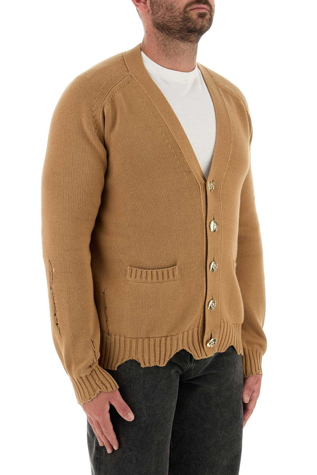 Alexander Mcqueen Men Biscuit Cotton Cardigan