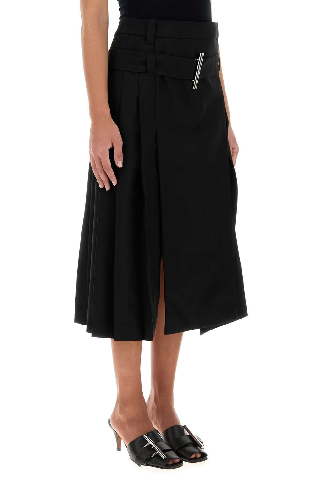 Alexander Mcqueen Women Black Wool Skirt